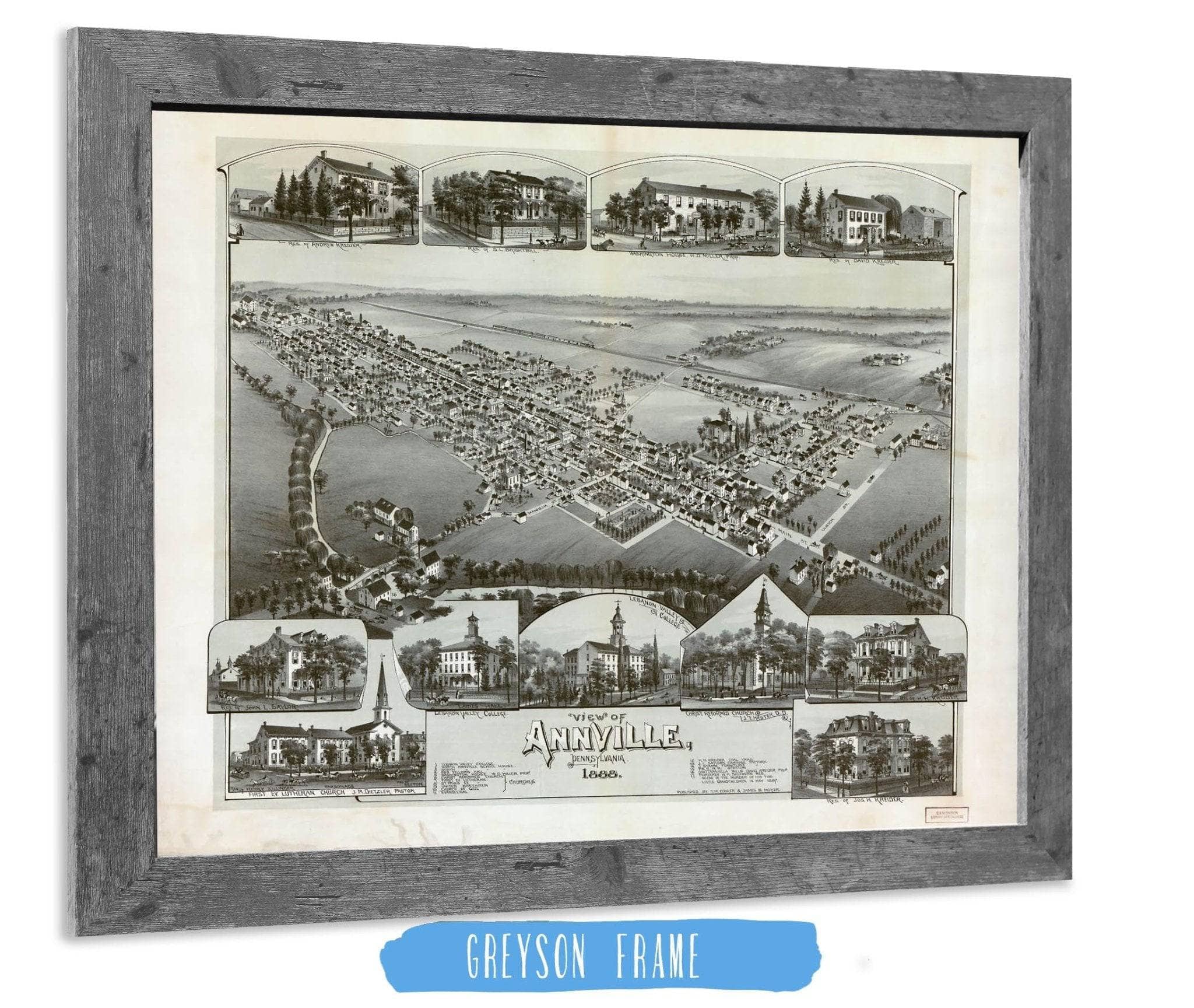 View Of Annville Pennsylvania 1888 State of Pennsylvania - Image 6