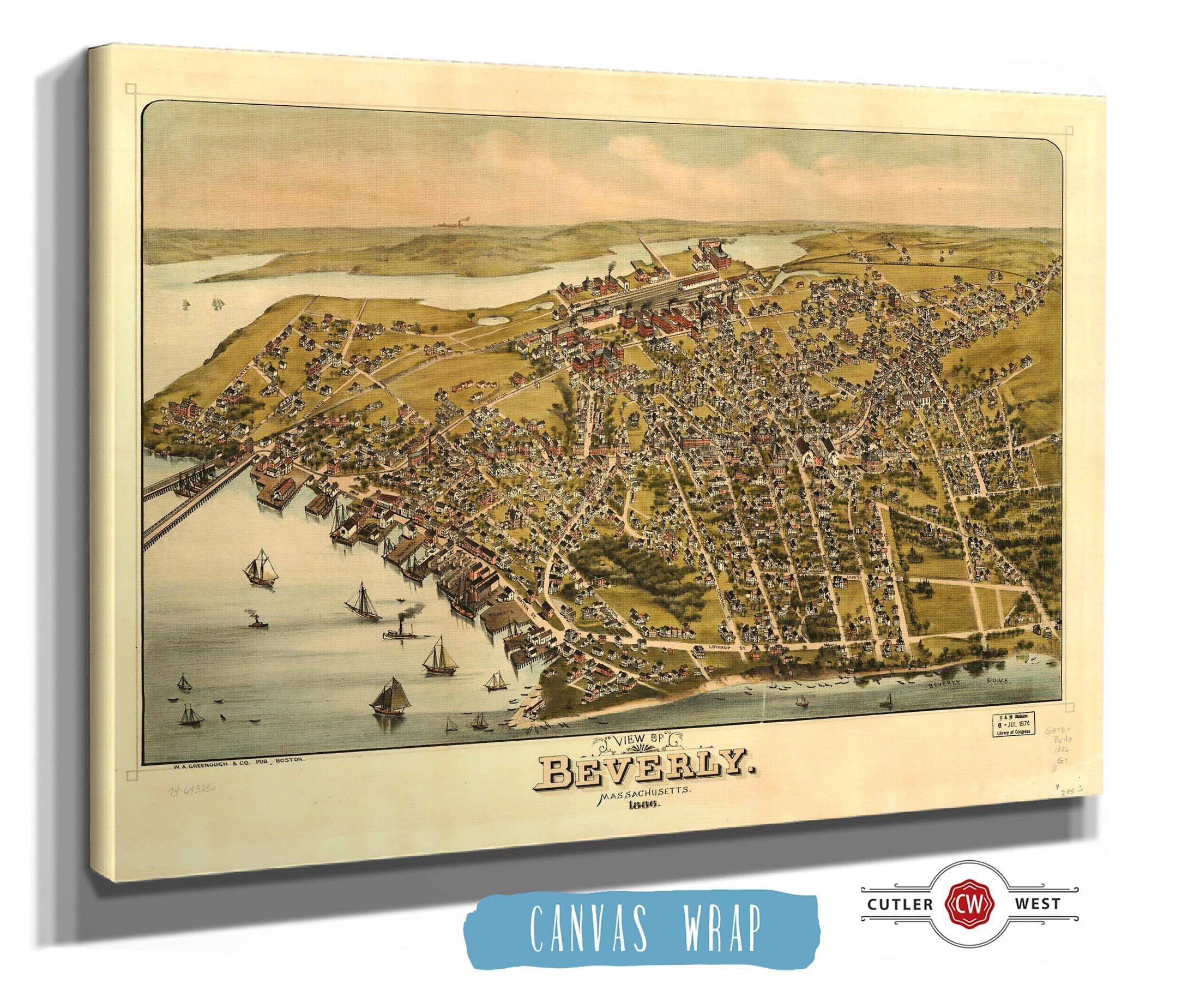 View Of Beverly Massachusetts 1886 State of Massachusetts