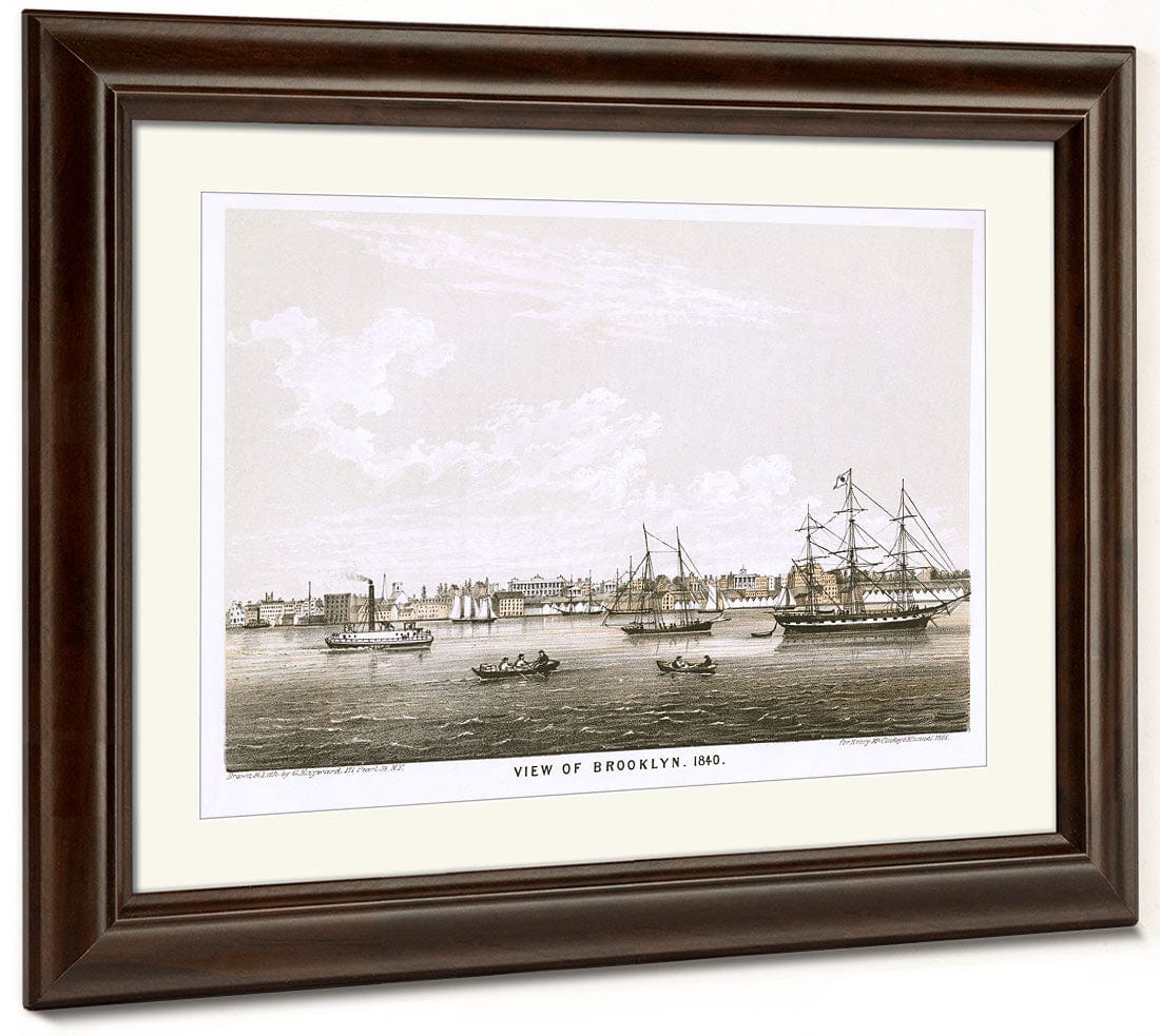 View Of Brooklyn, 1840 By George Hayward - Image 3