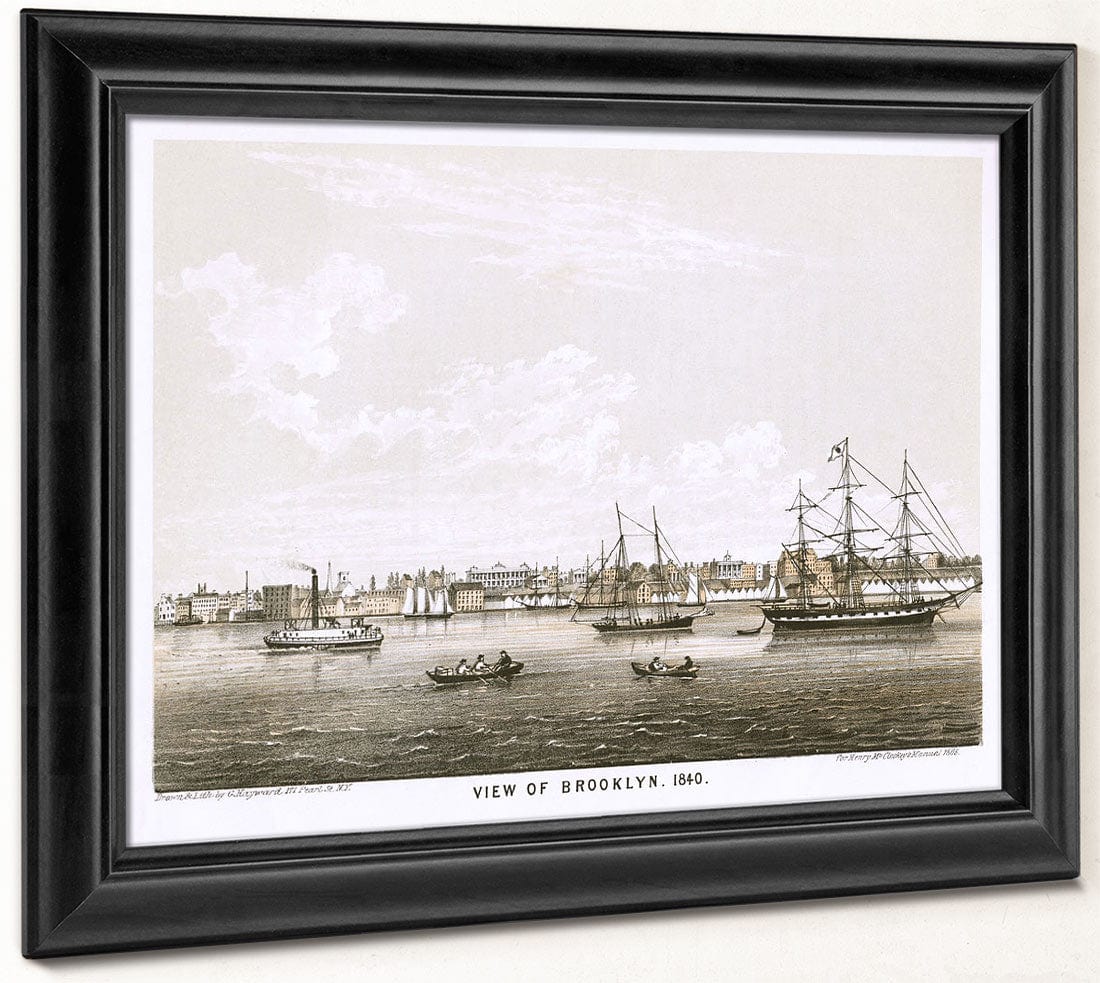 View Of Brooklyn, 1840 By George Hayward - Image 6