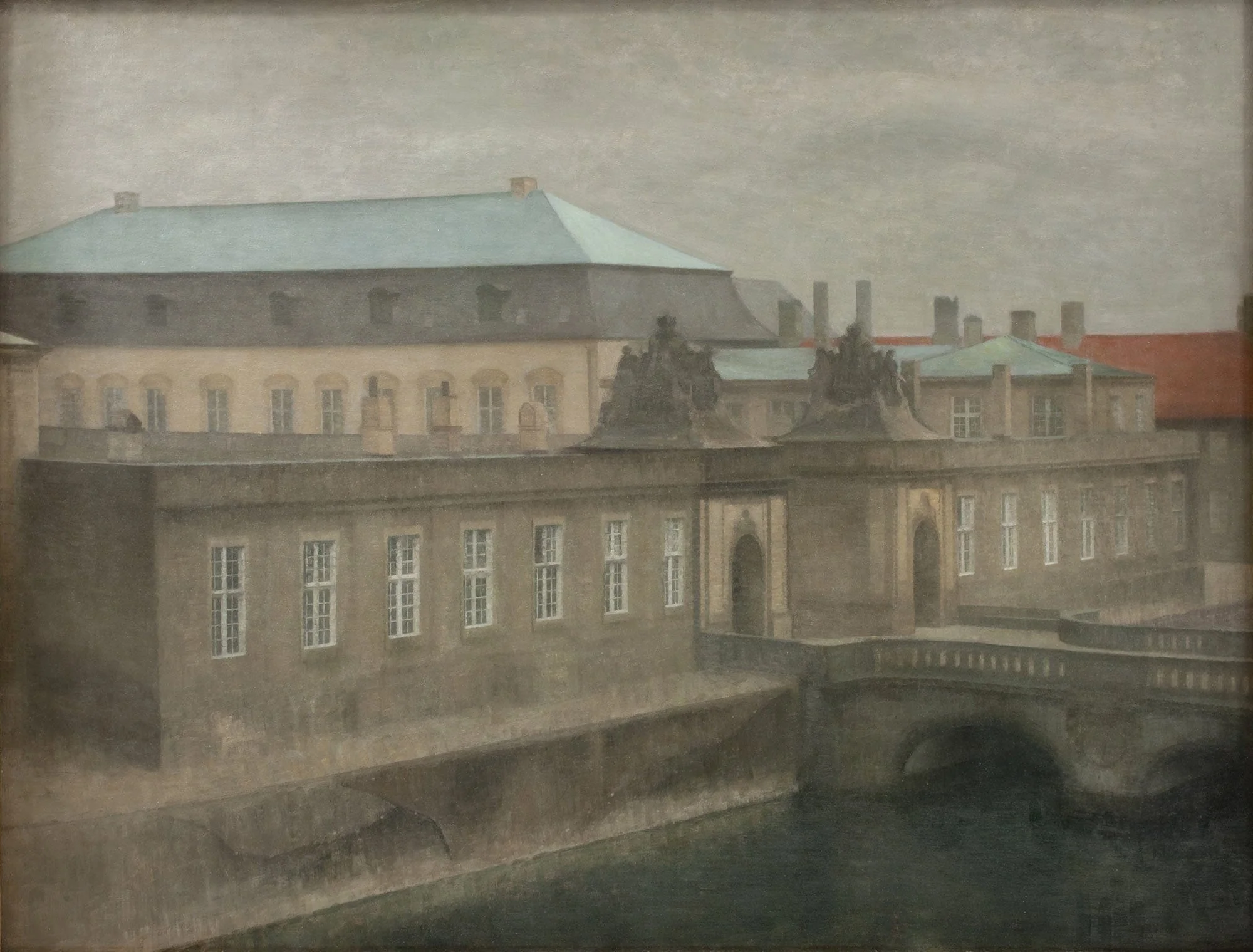 View Of Christiansborg Palace Late Autumn by Vilhelm Hammershoi