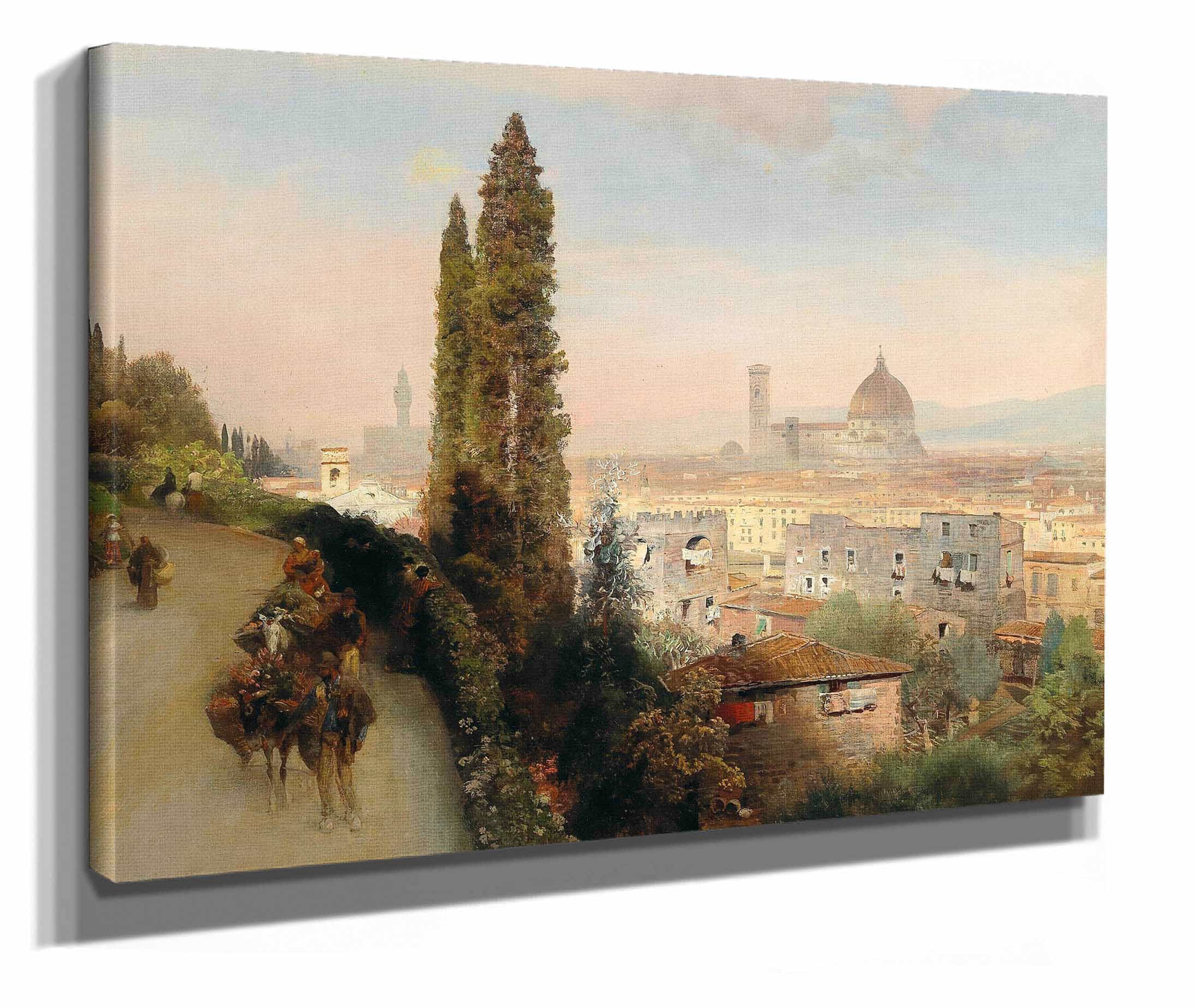 View Of Florence by Oswald Achenbach - Image 2