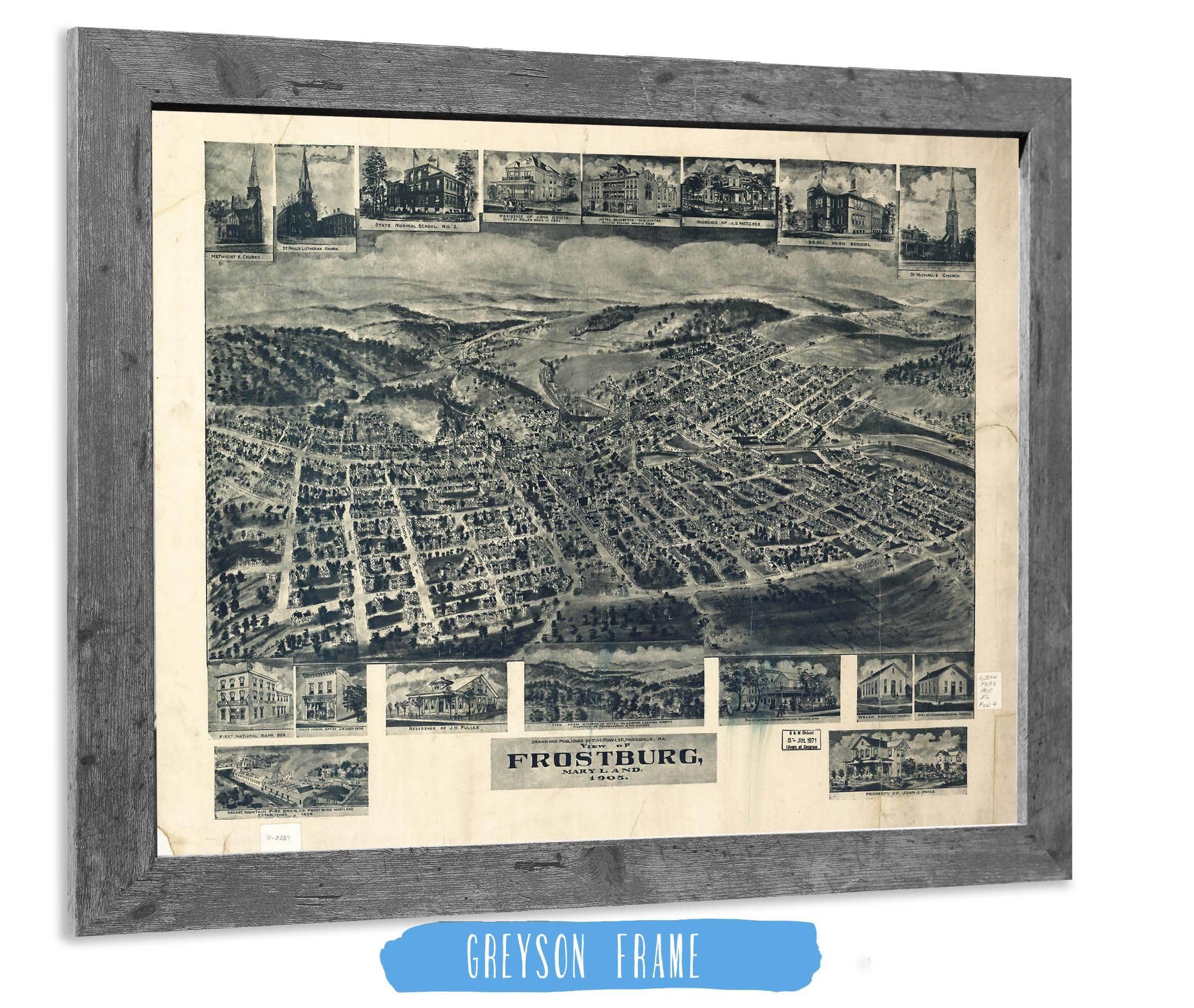 View Of Frostburg Maryland 1905 State of Maryland - Image 6