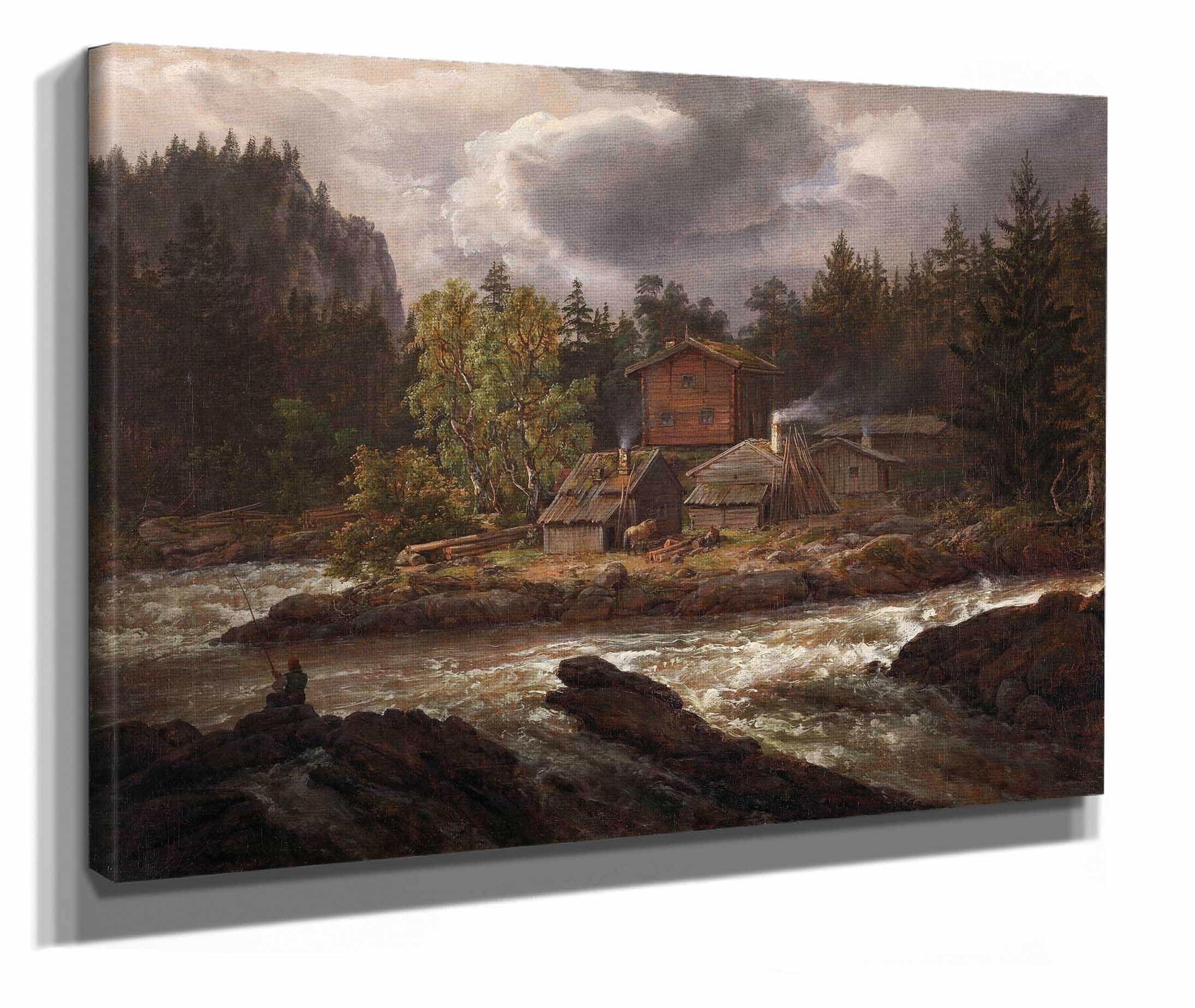 View Of Honefossen by Johan Christian Dahl - Image 2