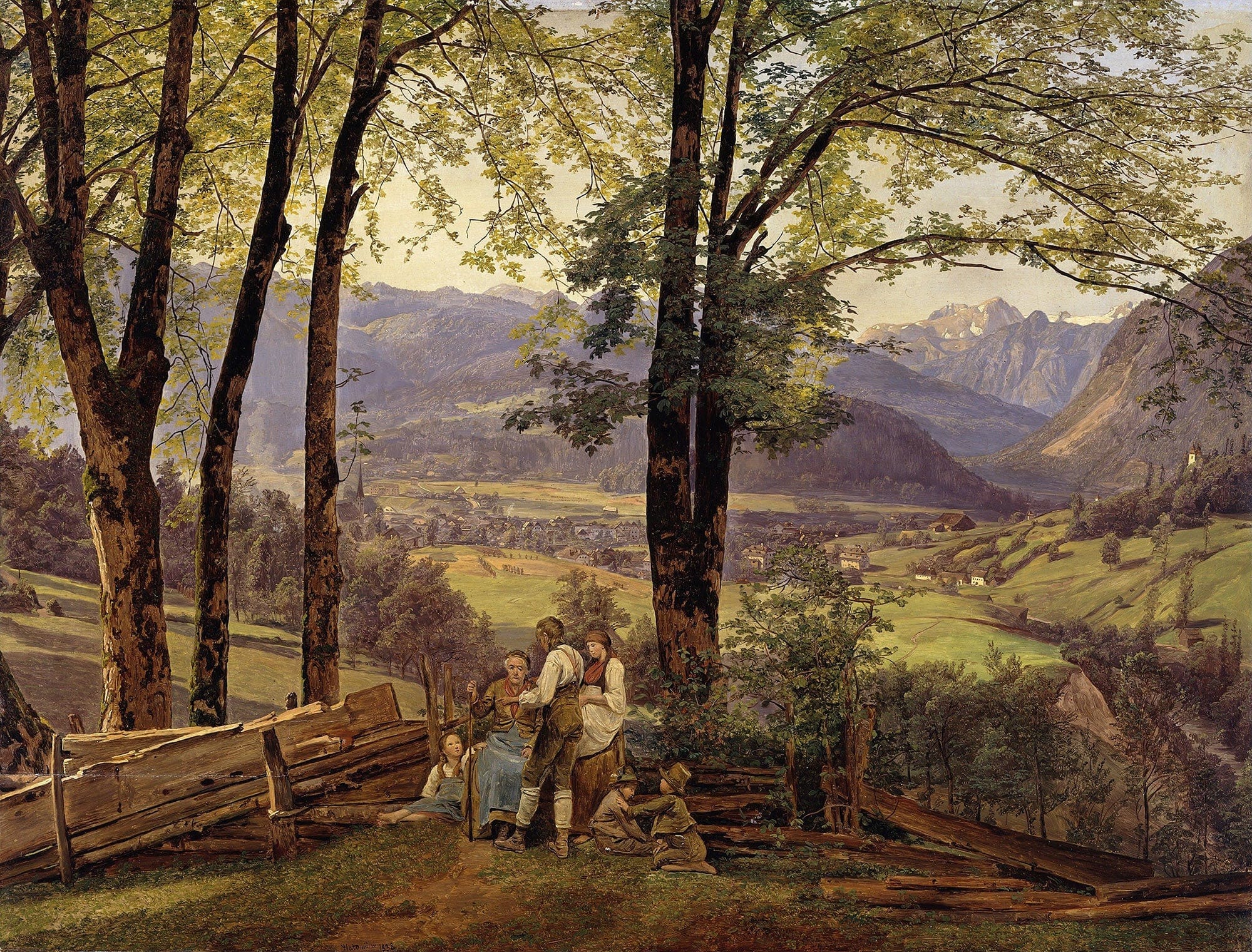 View Of Ischl by Ferdinand Georg Waldmuller - Image 2
