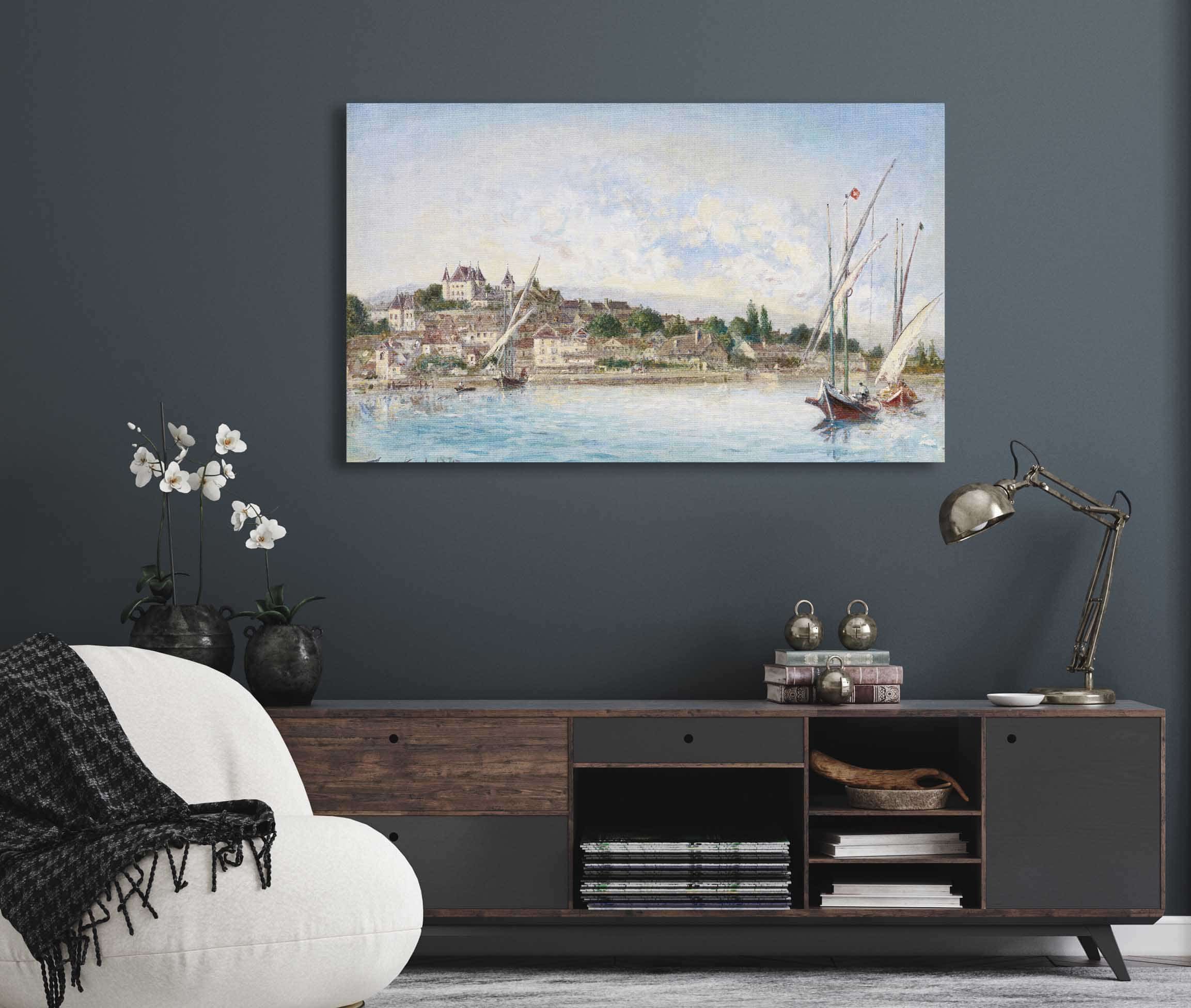 View Of Lake Leman At Nyon by Johan Barthold Jongkind - Image 5