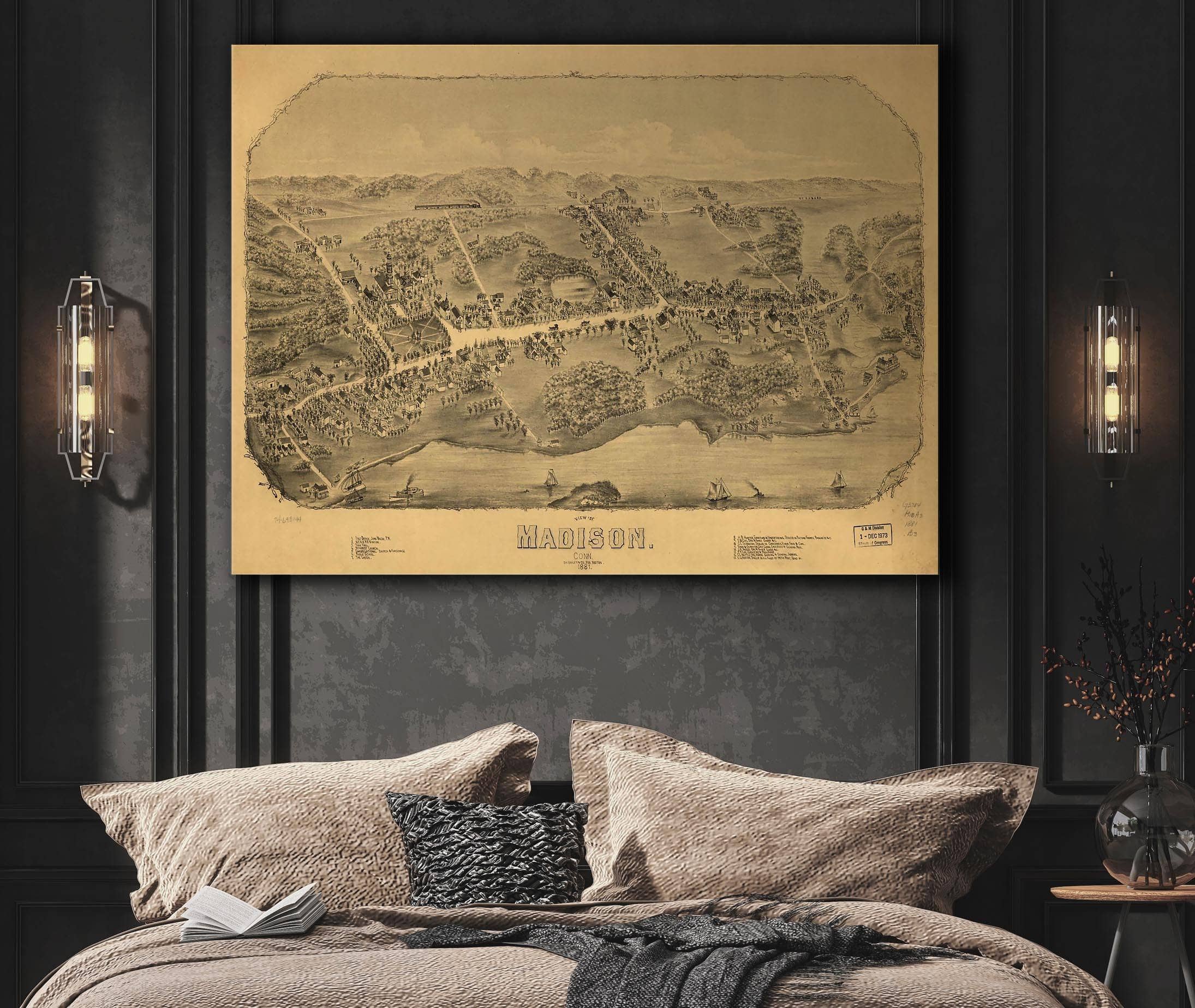 View Of Madison Conn 1881 State of Connecticut - Image 3