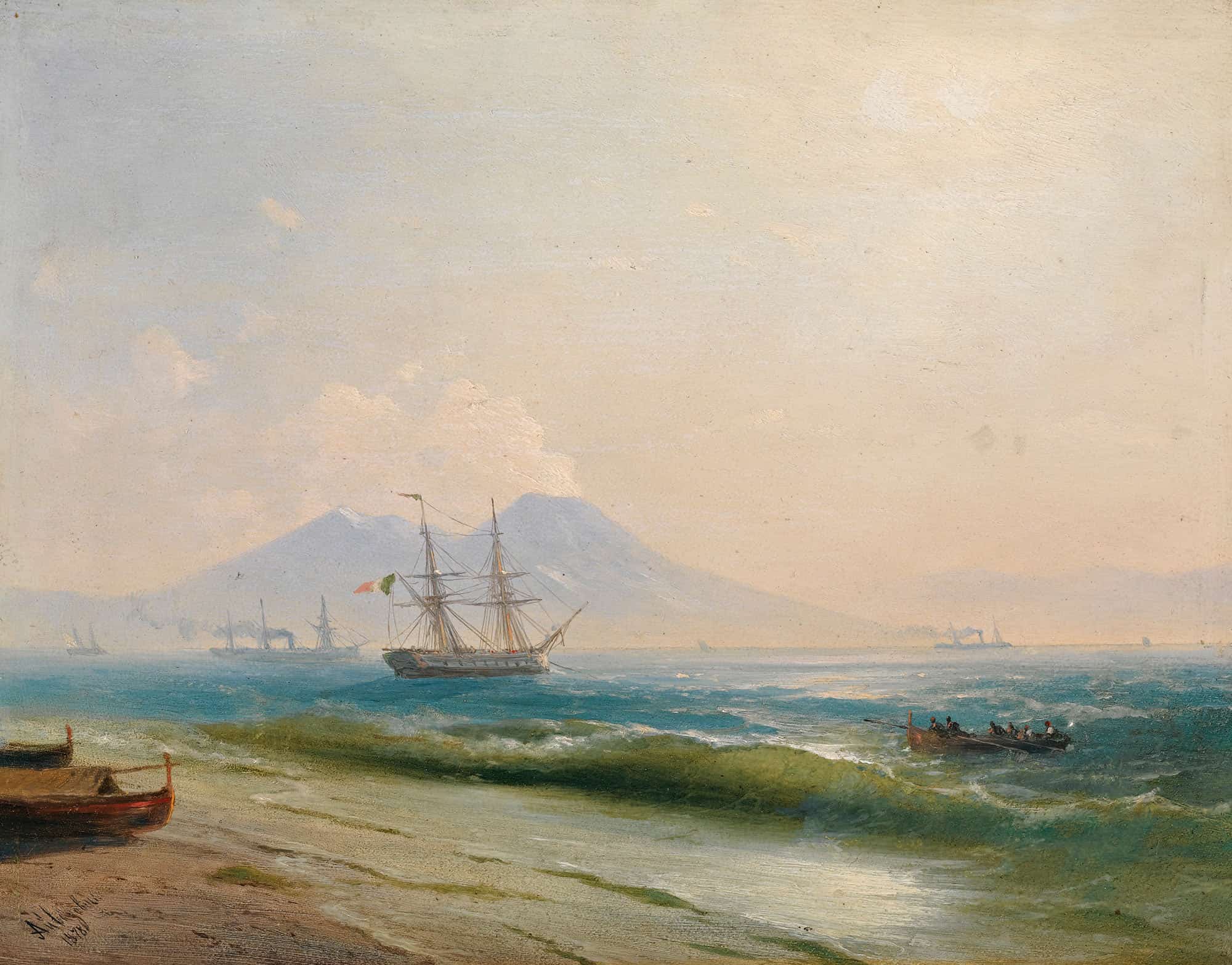 View Of Mount Vesuvius by Ivan Konstantinovich Aivazovsky