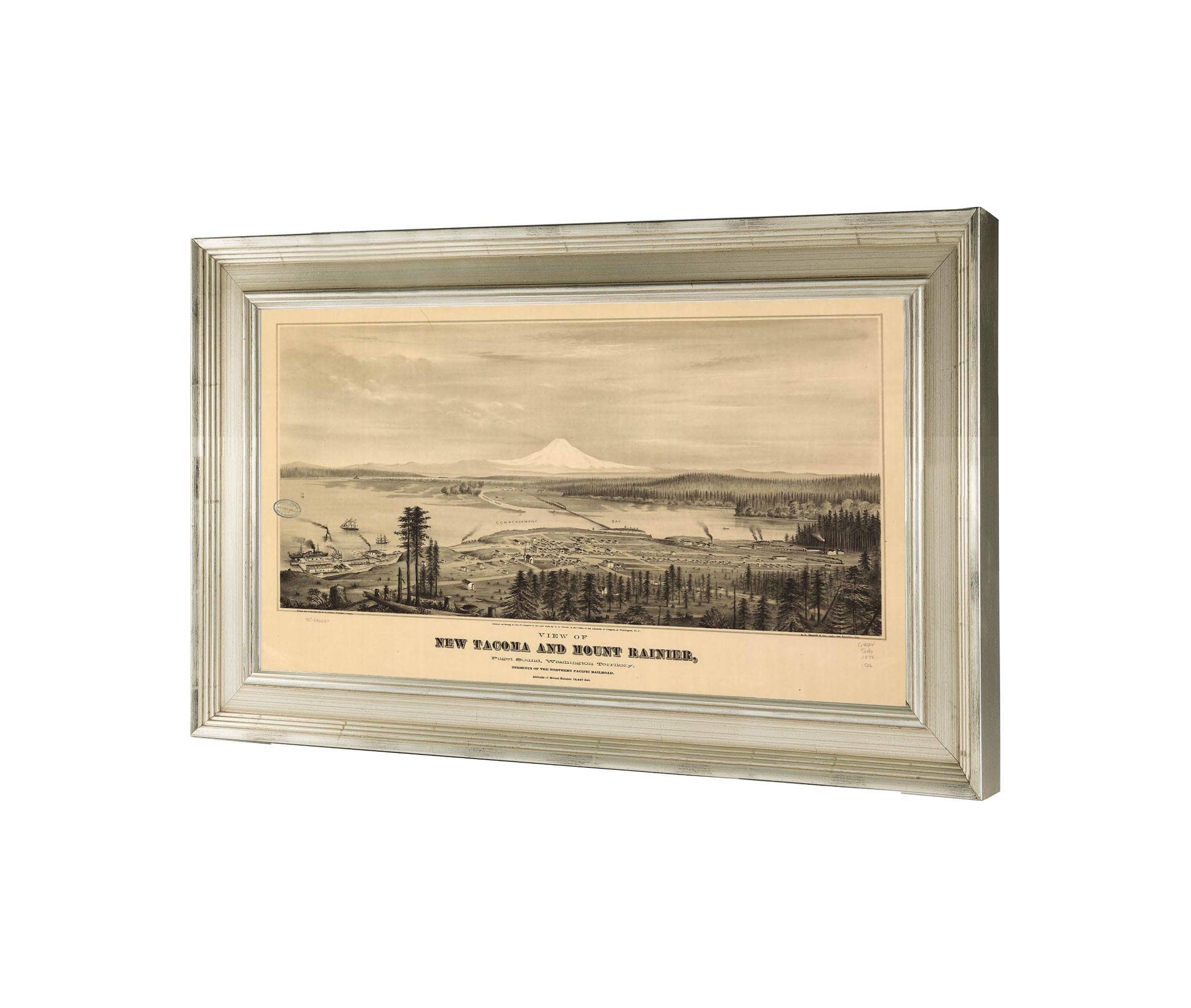 View Of New Tacoma And Mount Rainier Puget Sound Washington Territory State Of Washington - Image 3