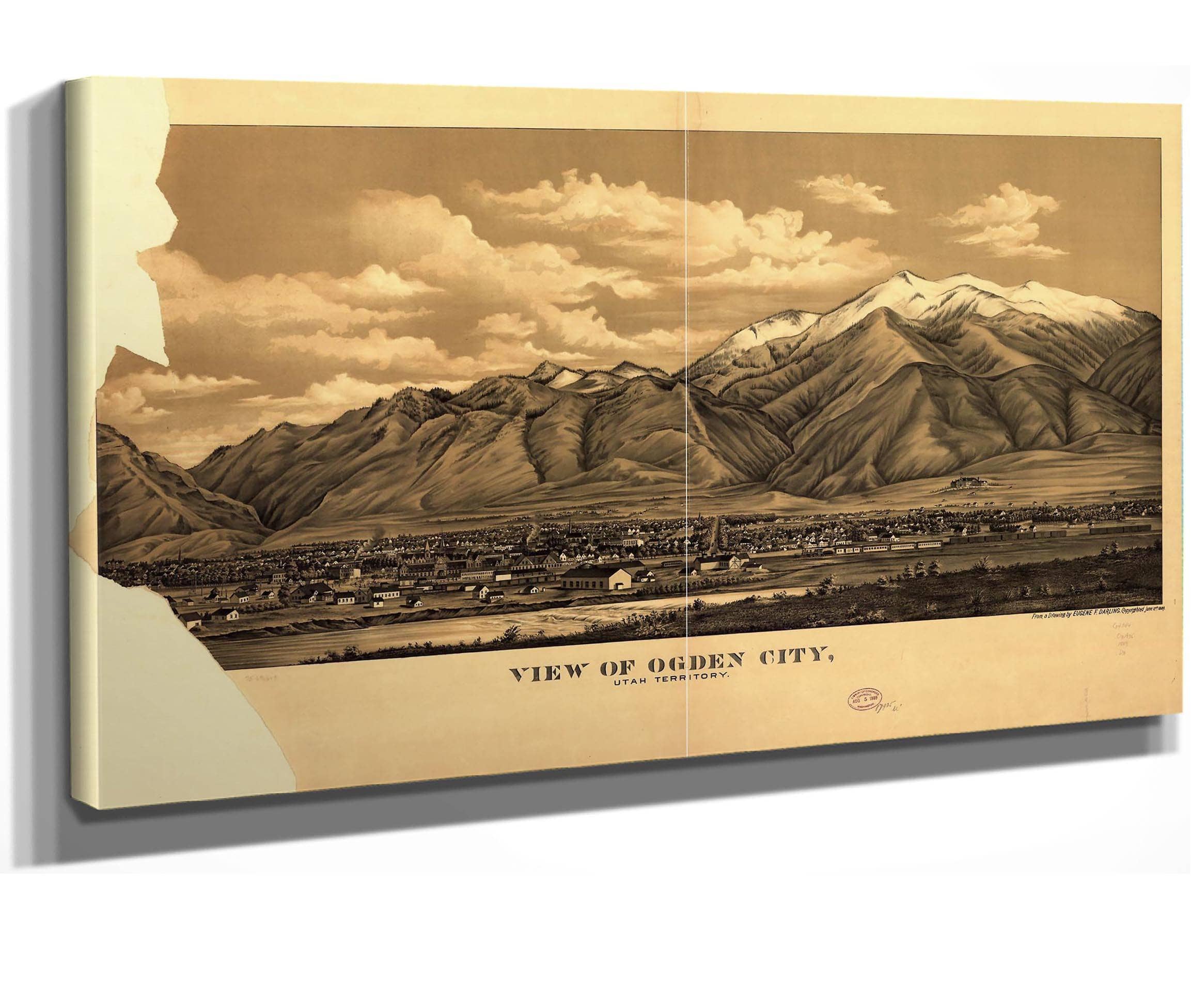 View Of Ogden City Utah Territory State Of Utah