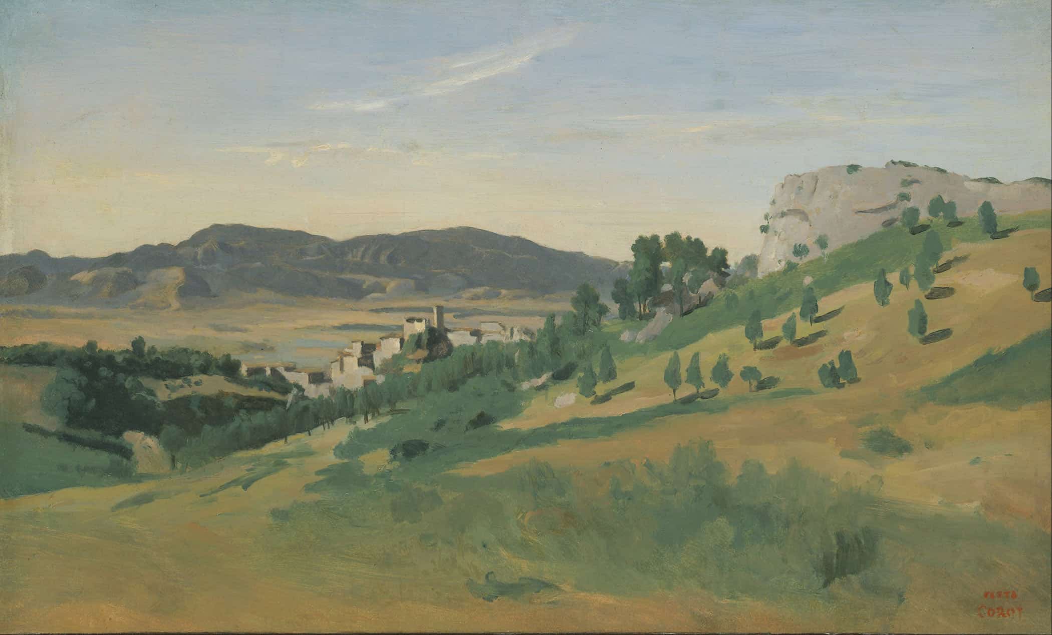 View Of Olevano by Jean Baptiste Camille Corot - Image 2