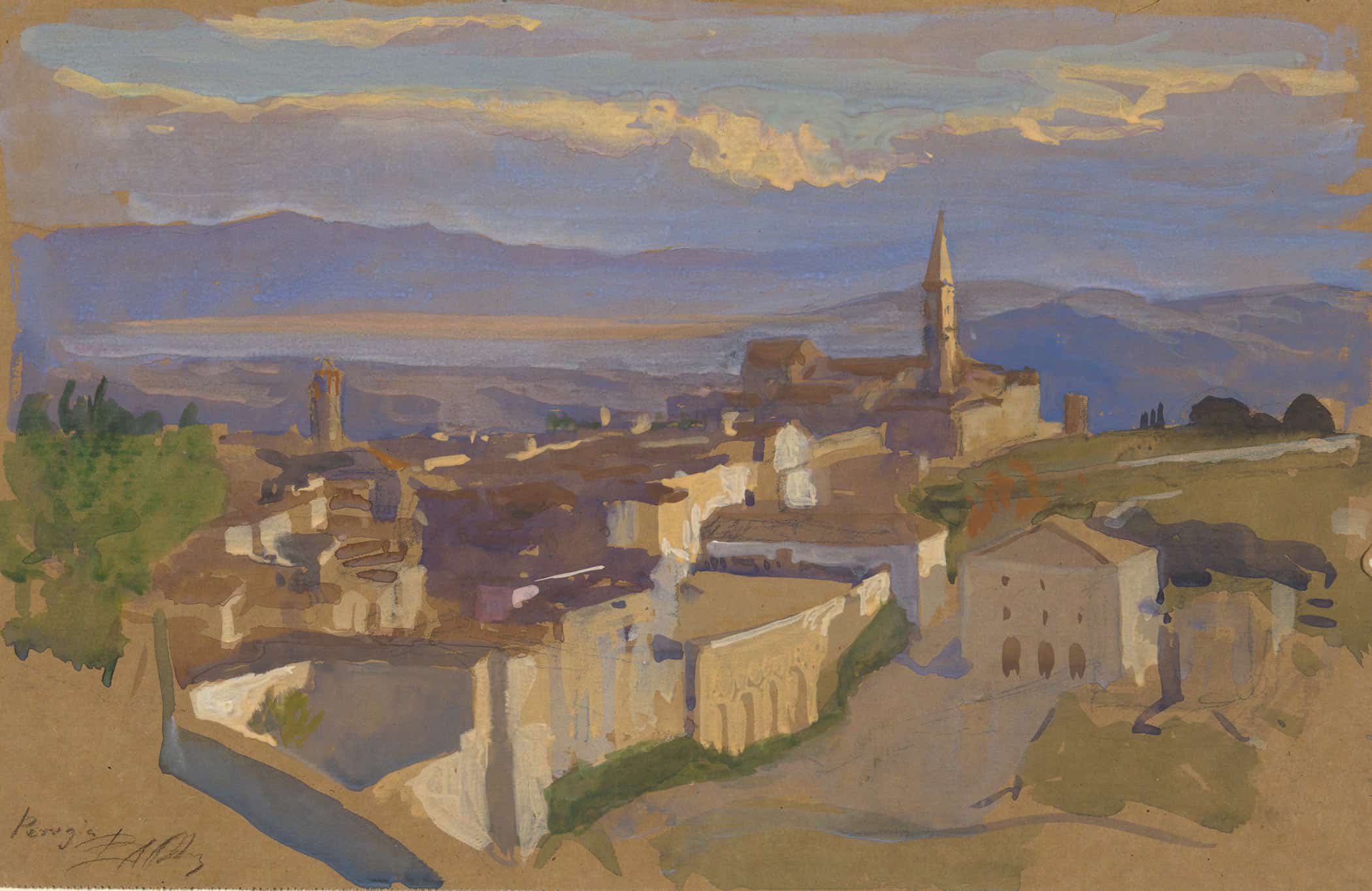 View Of Perugia by Edwin Austin Abbey - Image 2