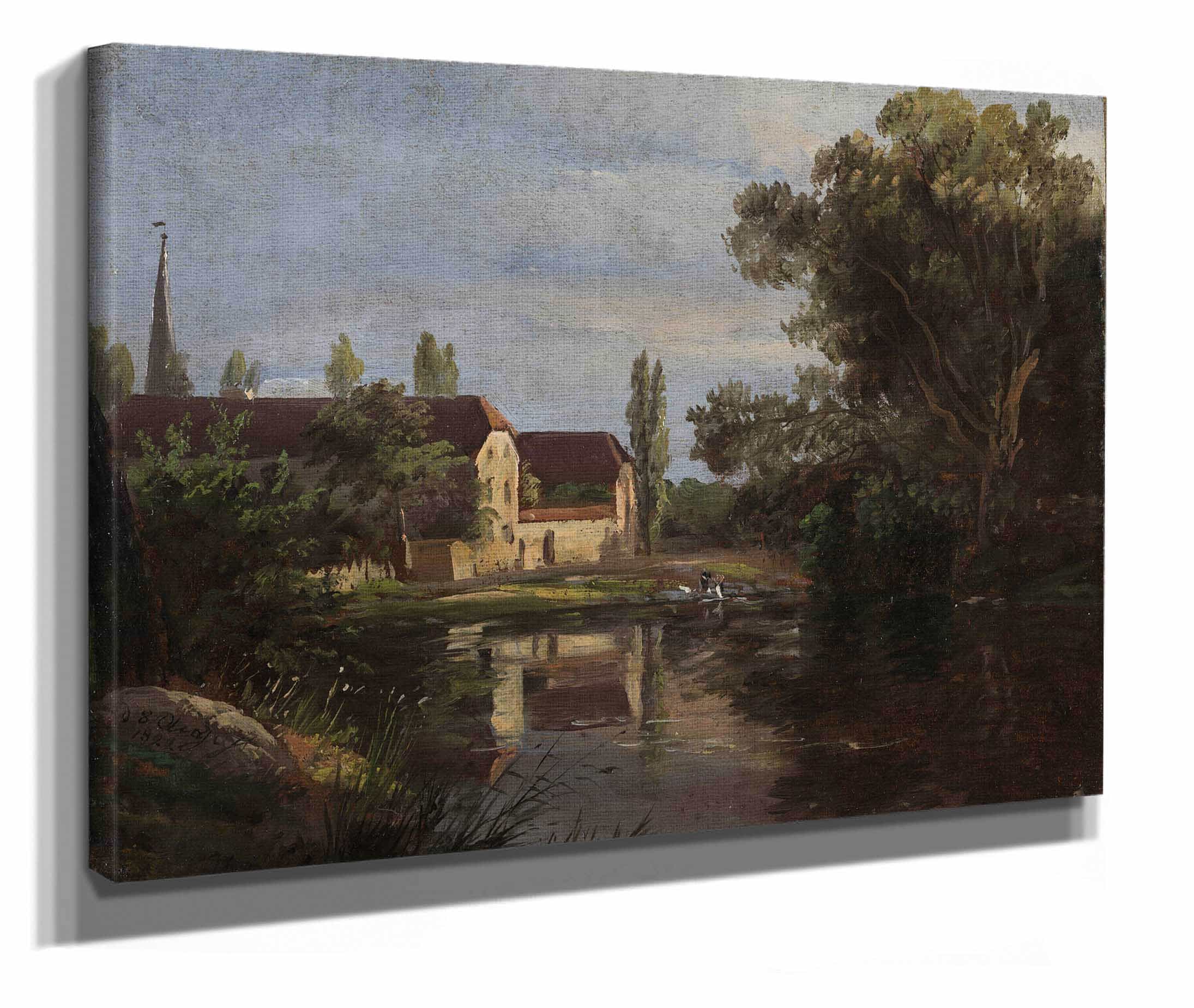 View Of Plauen At The River Weisseritz by Johan Christian Dahl - Image 2