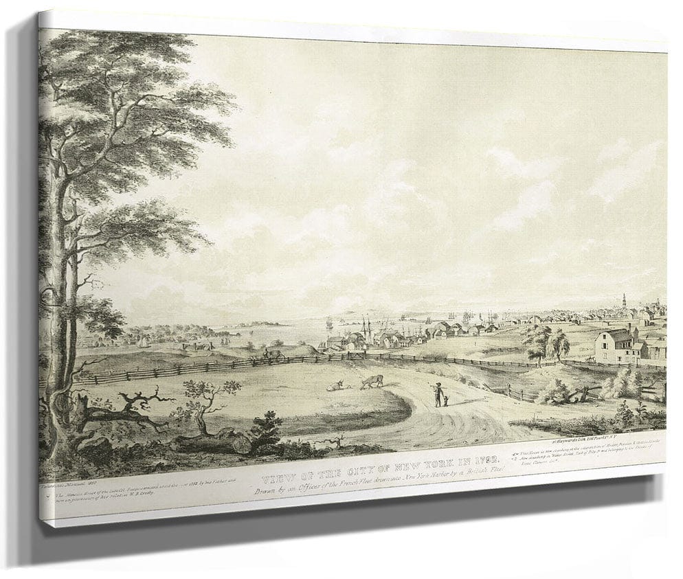 View Of The City Of New York In 1792 2 By George Hayward