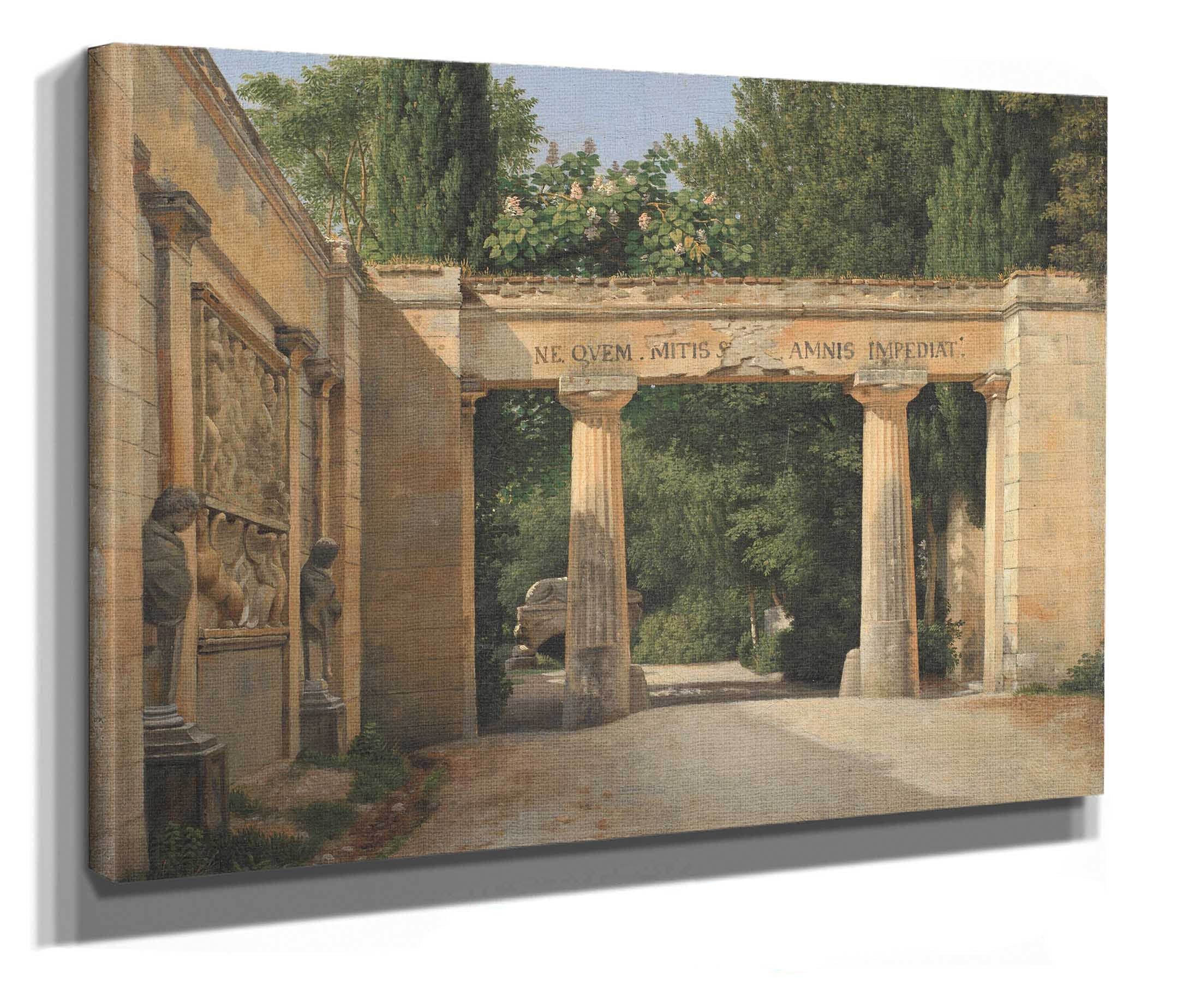 View Of The Garden Of The Villa Borghese In Rome by Christoffer Wilhelm Eckersberg - Image 2
