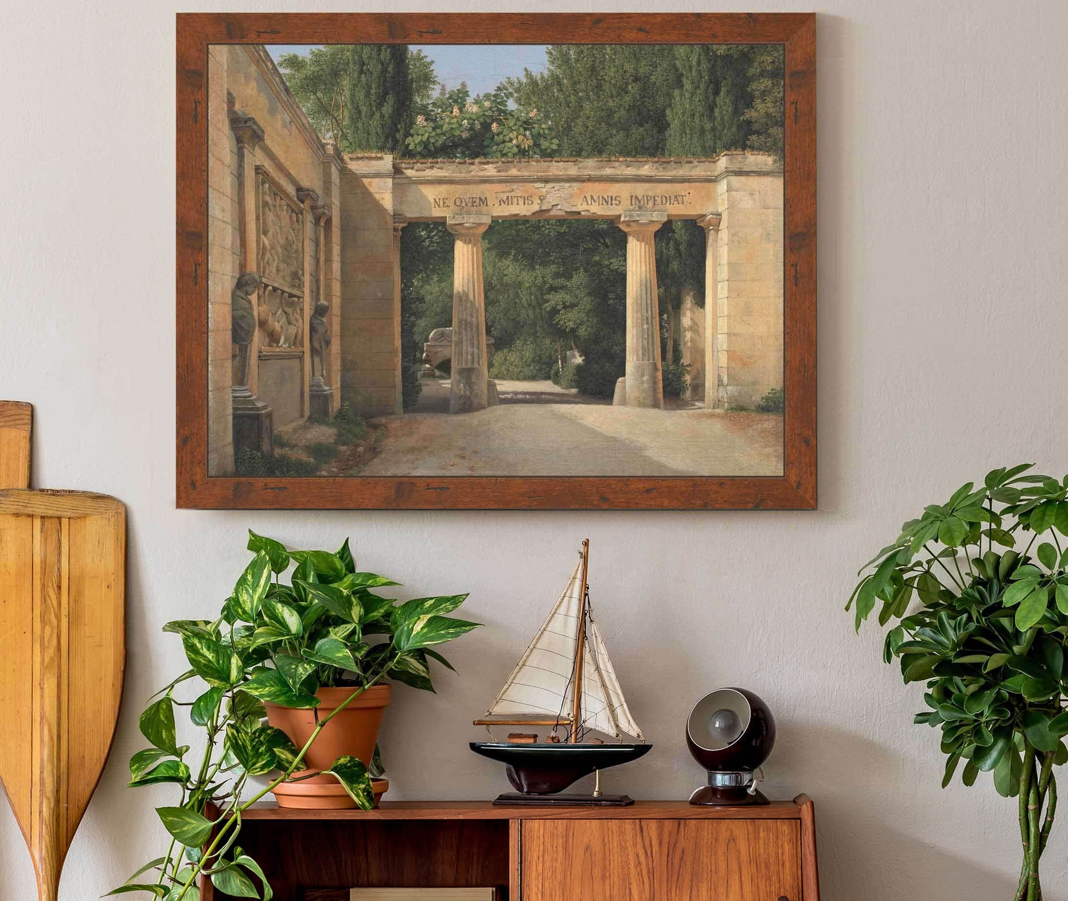 View Of The Garden Of The Villa Borghese In Rome by Christoffer Wilhelm Eckersberg - Image 3