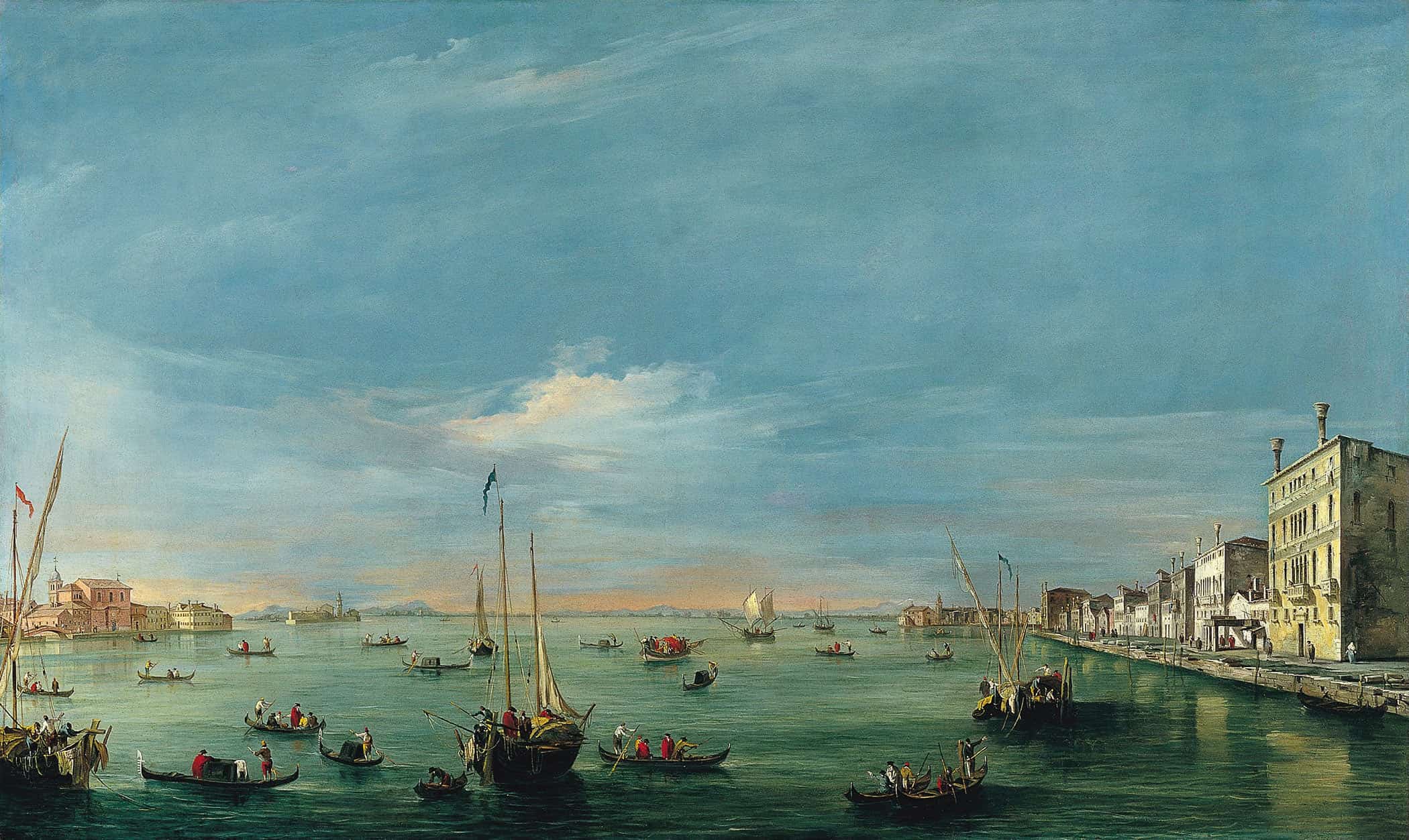 View Of The Giudecca Canal And The Zattere by Francesco Guardi - Image 2