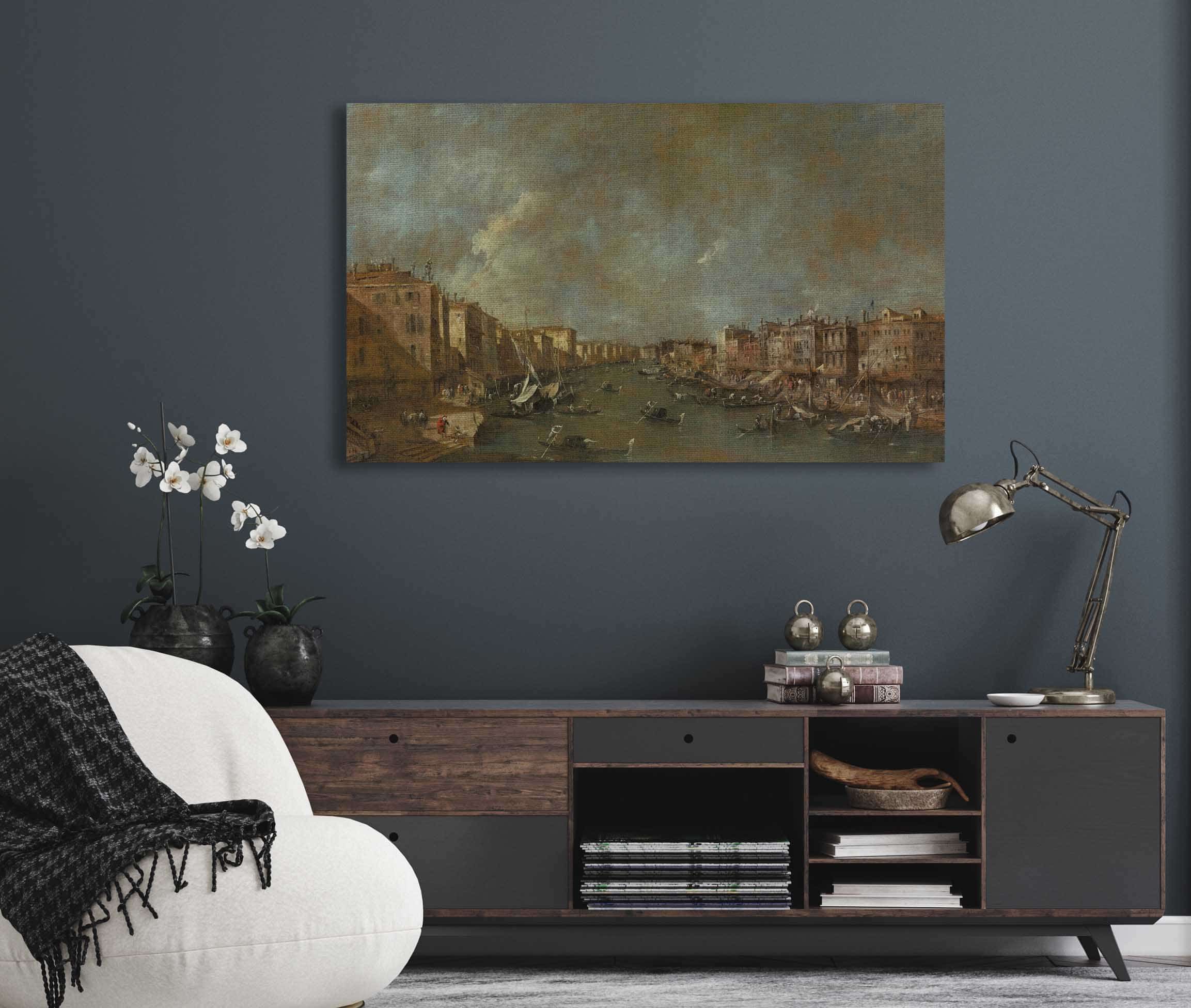 View Of The Grand Canal From The Ponte Di Rialto After by Francesco Guardi - Image 5