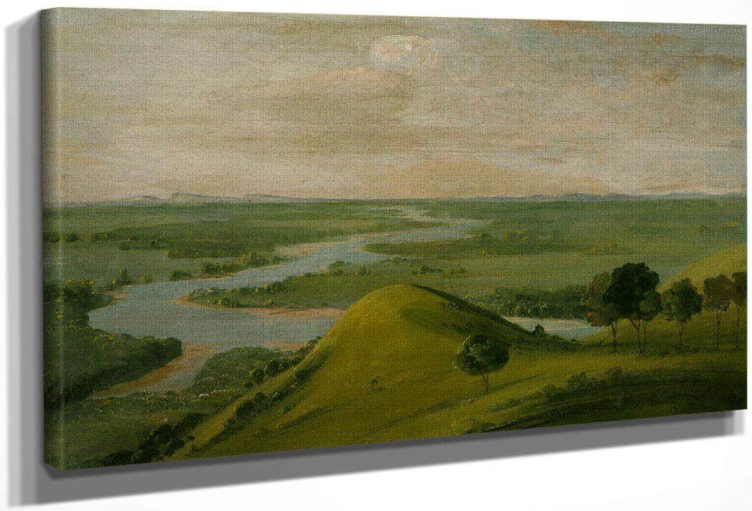 View Of The Junction Of The Red River And The False Washita, In Texas By George Catlin