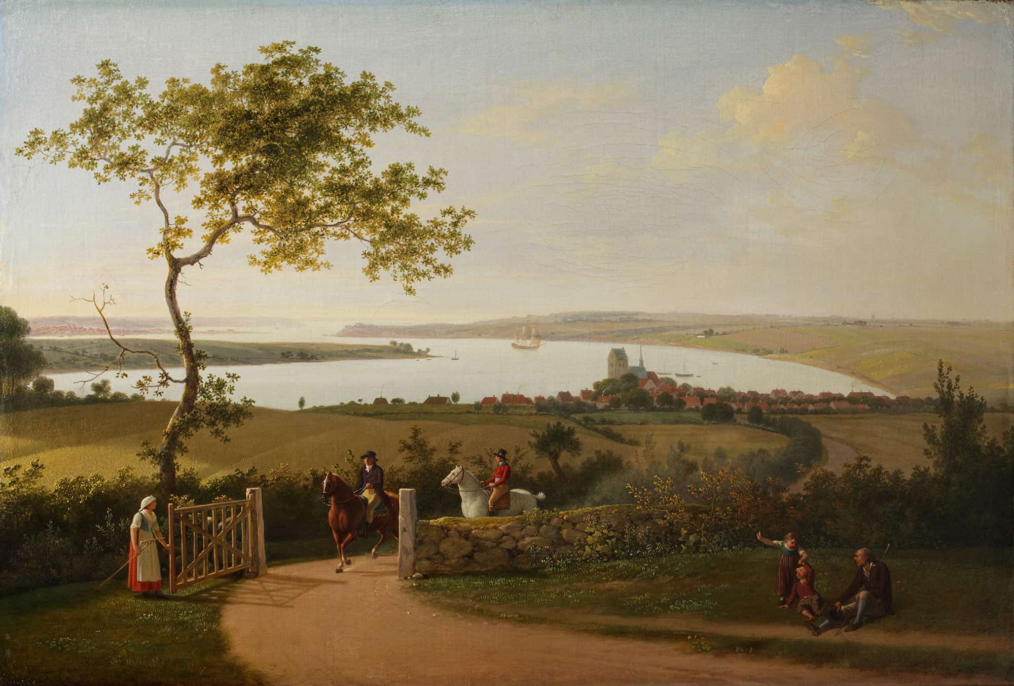 View Of The Little Belt From A Hill Near Middelfart Funen by Jens Juel