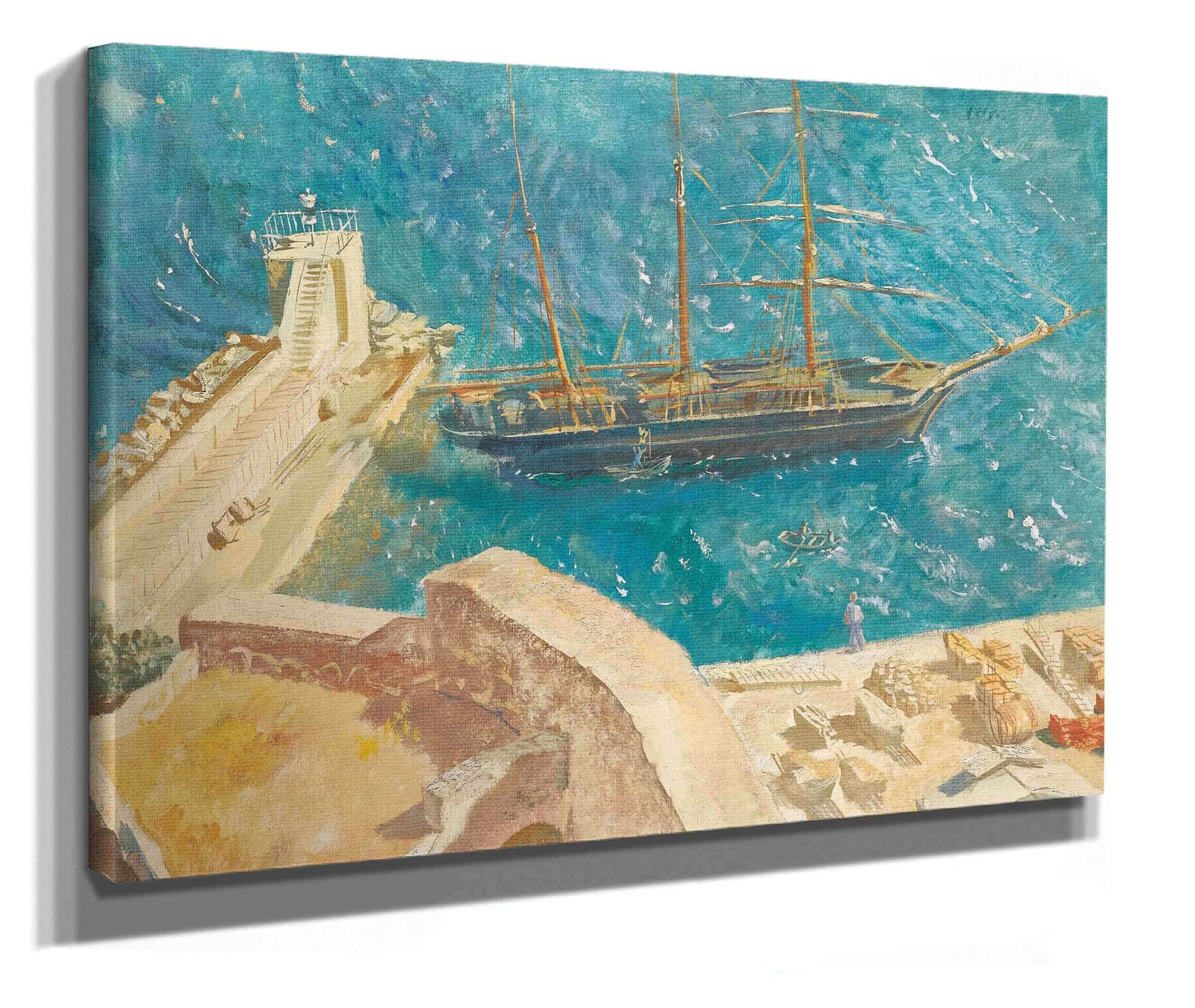 View Of The Port In Calvi by Alexander Evgenievich Yakovlev - Image 2