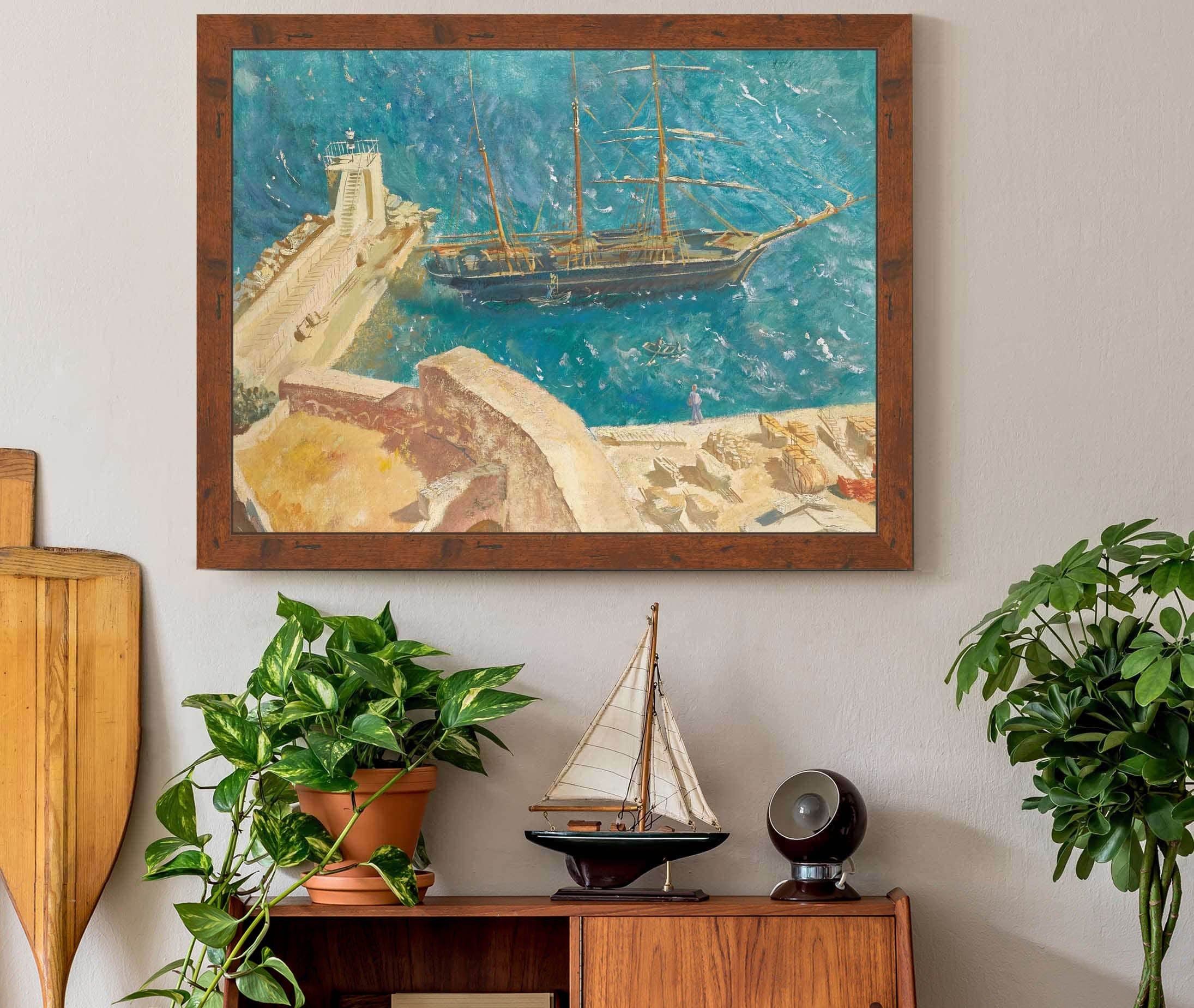 View Of The Port In Calvi by Alexander Evgenievich Yakovlev - Image 3