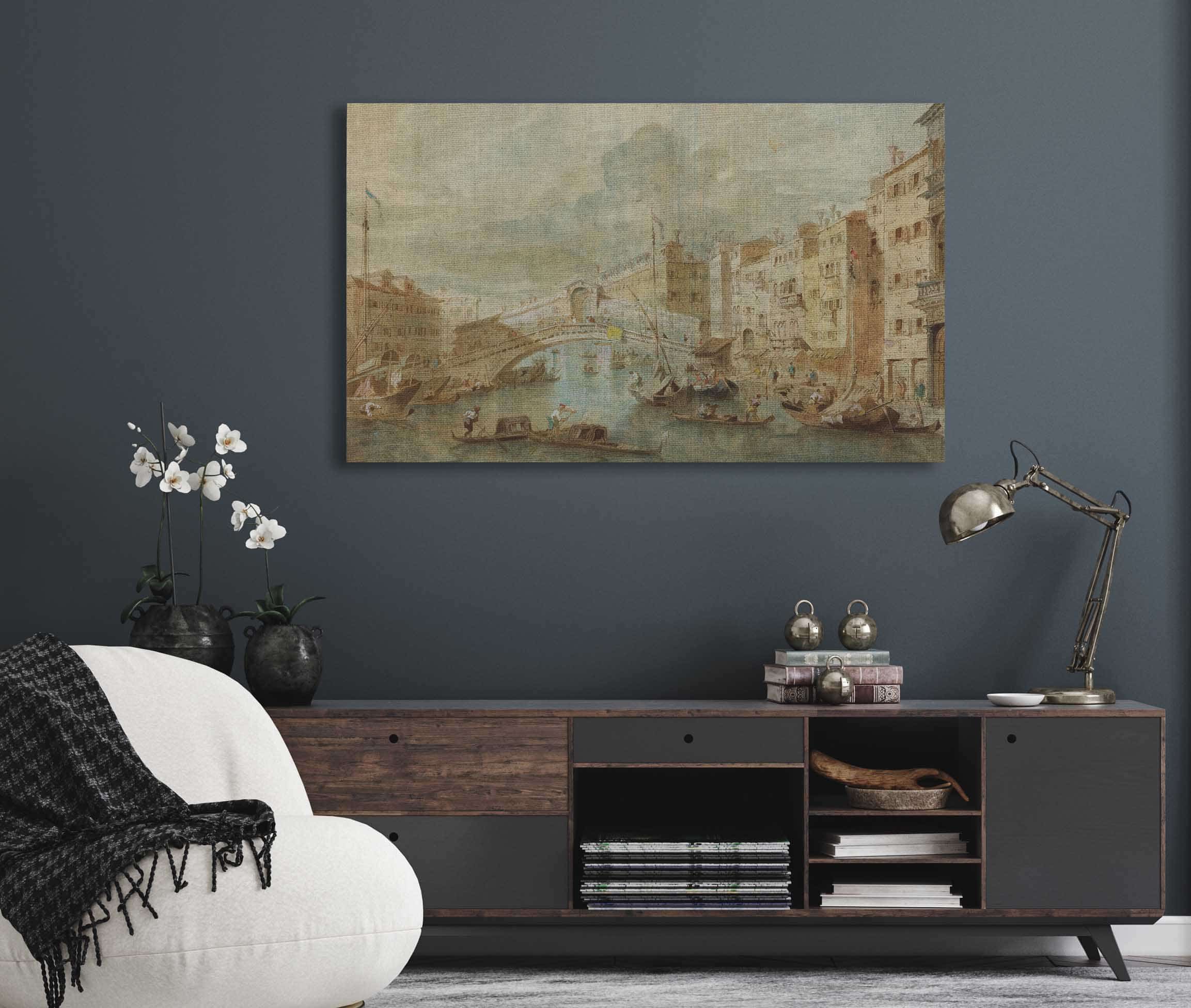 View Of The Rialto Bridge Venice by Francesco Guardi - Image 5