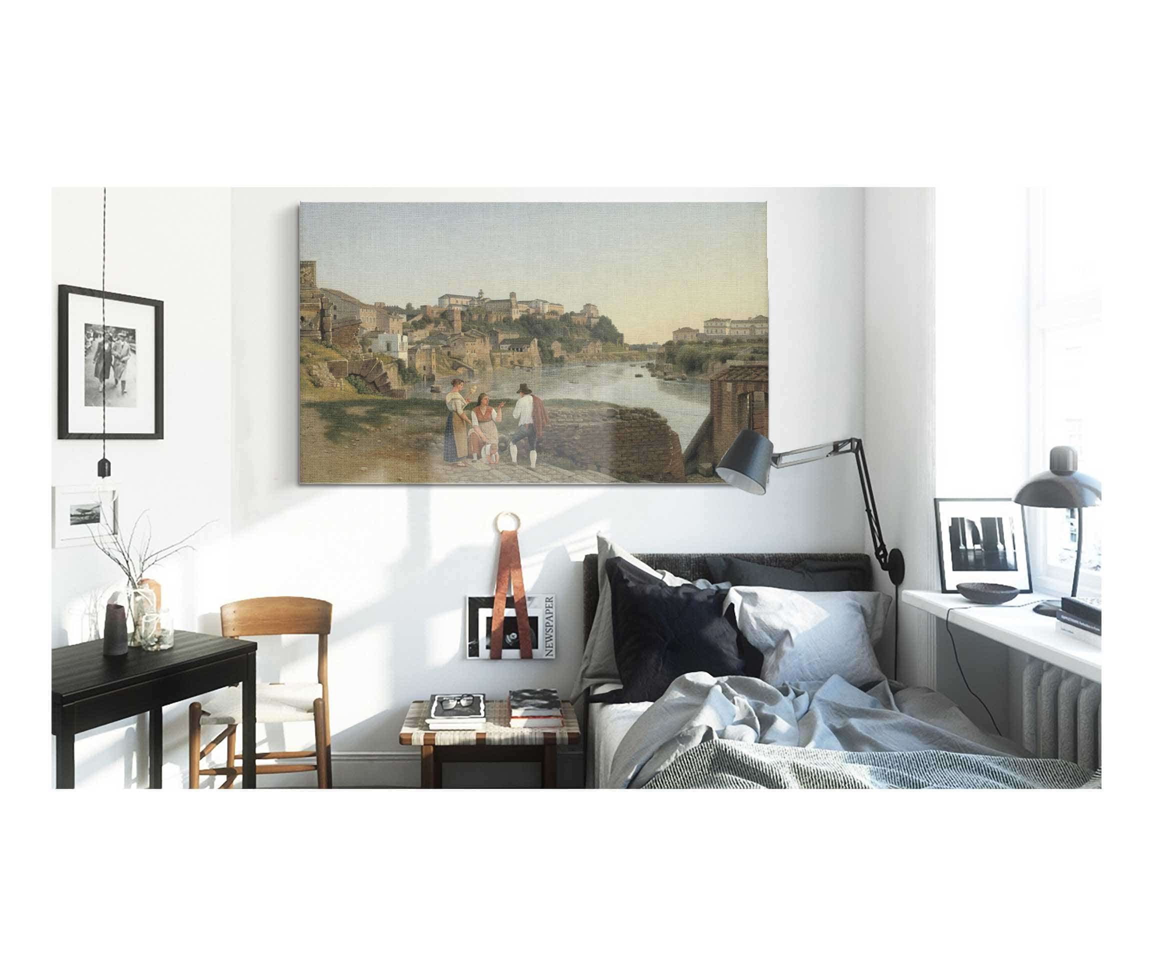 View Of The Tiber Towards The Aventin Hill In Rome by Christoffer Wilhelm Eckersberg - Image 3