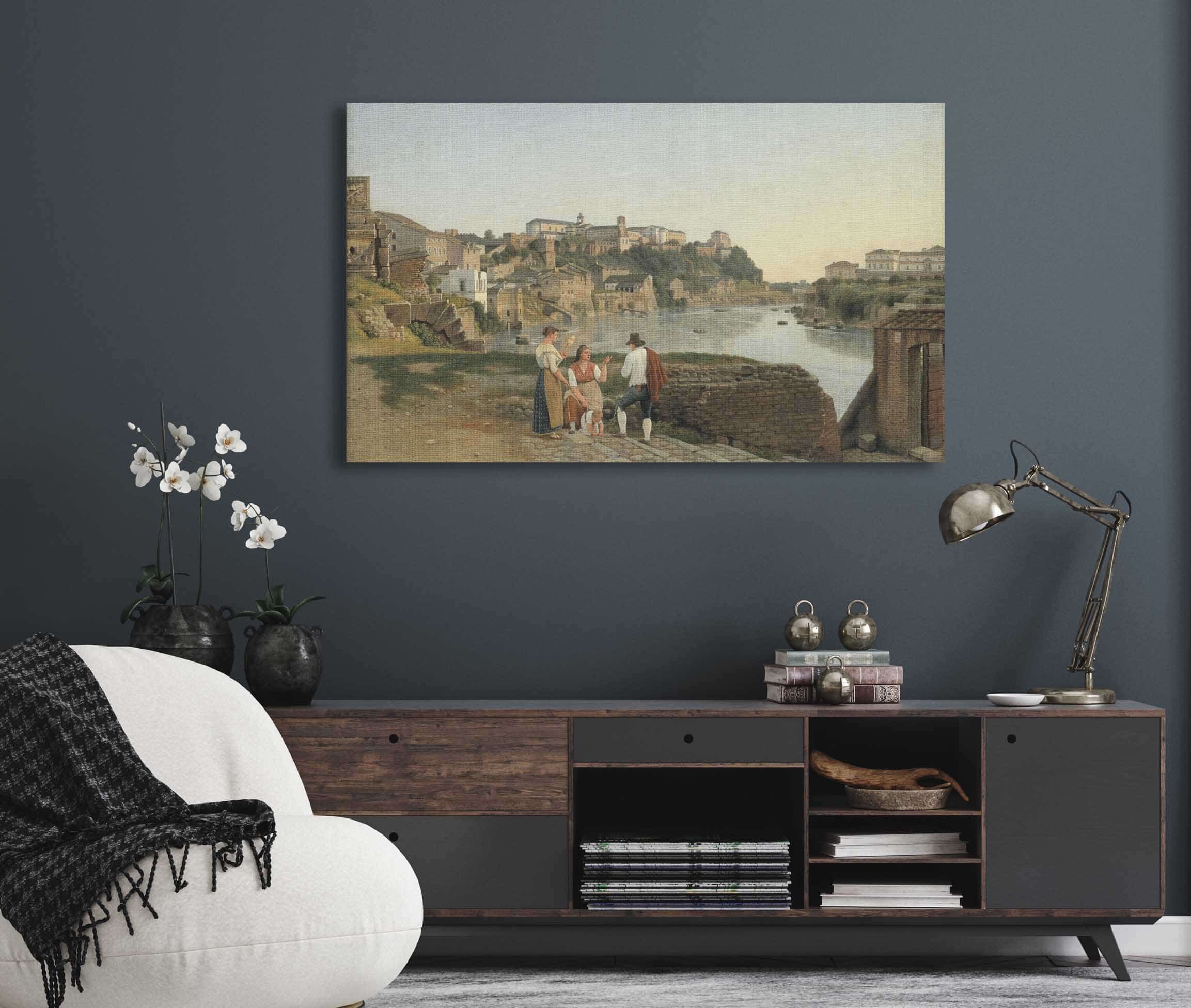 View Of The Tiber Towards The Aventin Hill In Rome by Christoffer Wilhelm Eckersberg - Image 5