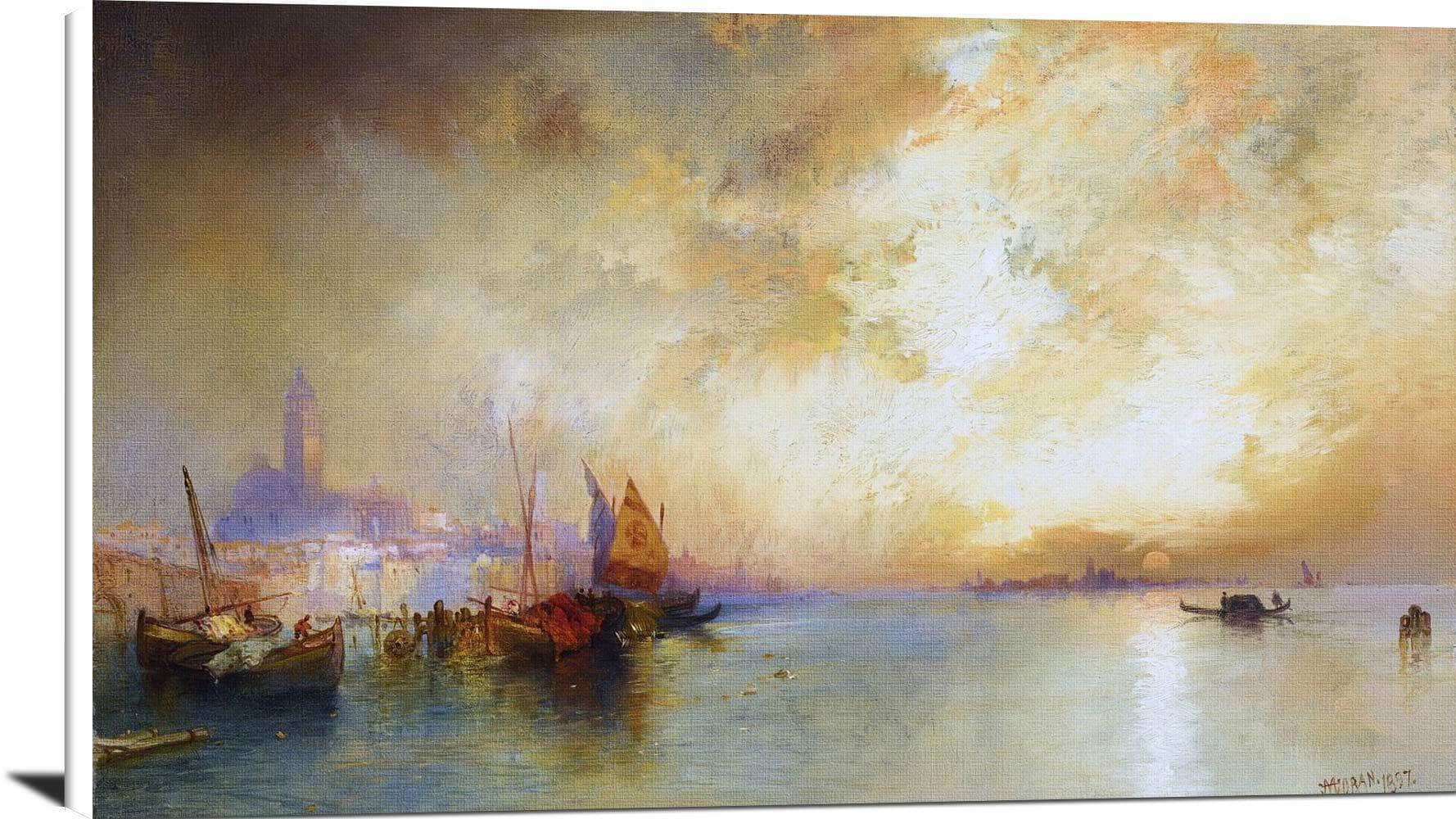 View Of Venice Painting Thomas Moran Canvas Art