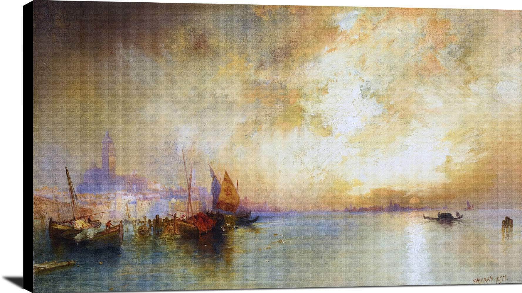 View Of Venice Painting Thomas Moran Canvas Art - Image 2
