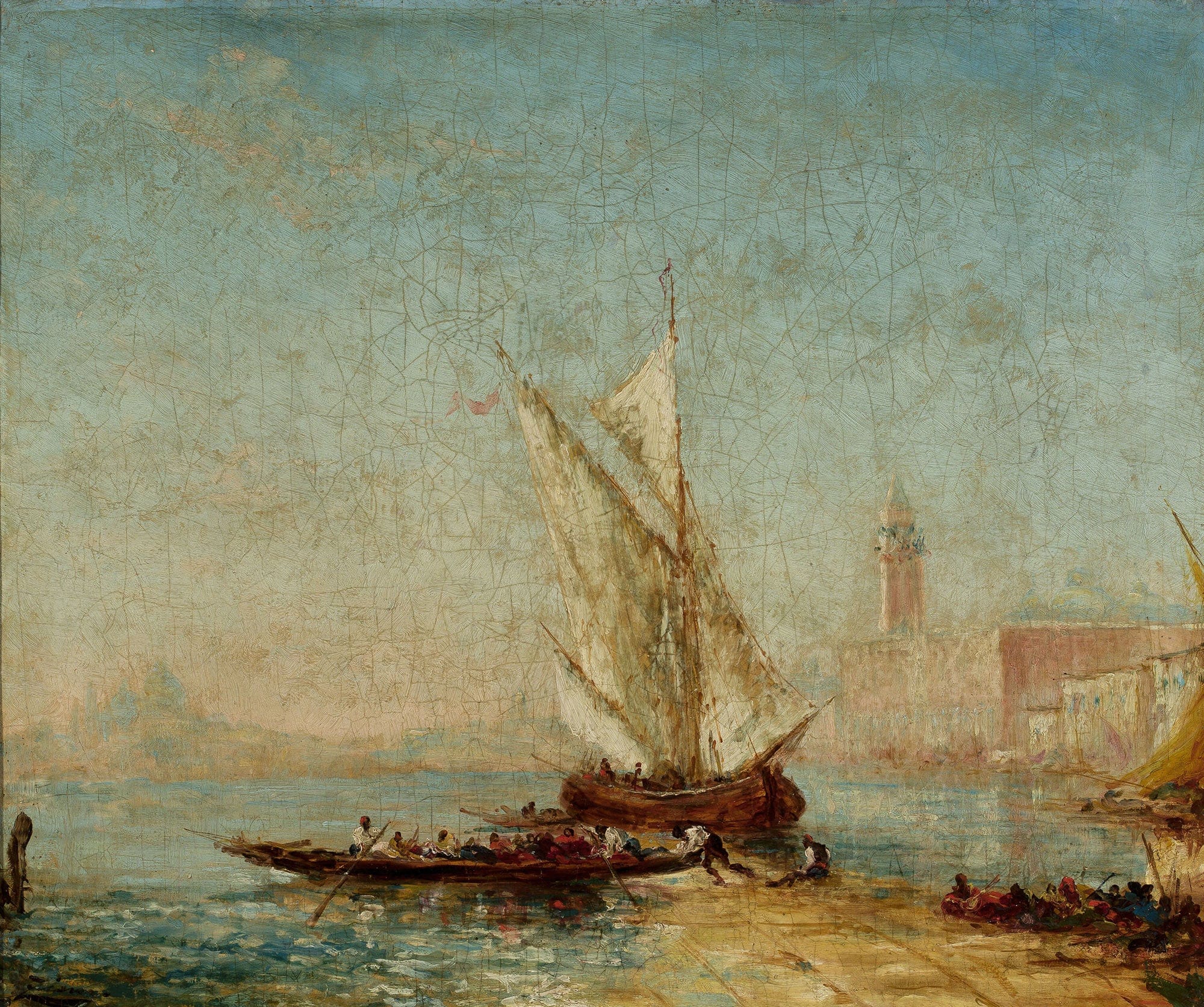 View Of Venice With The Doges Palace by Felix Ziem - Image 2