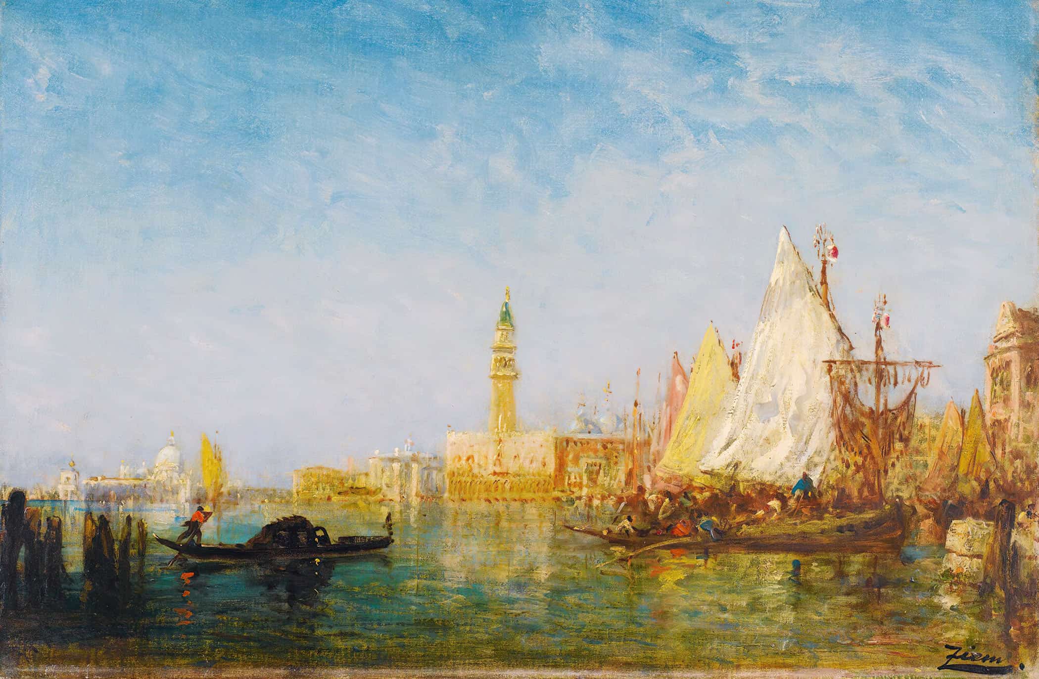 View Of Venice With The Doges Palace by Felix Ziem - Image 6
