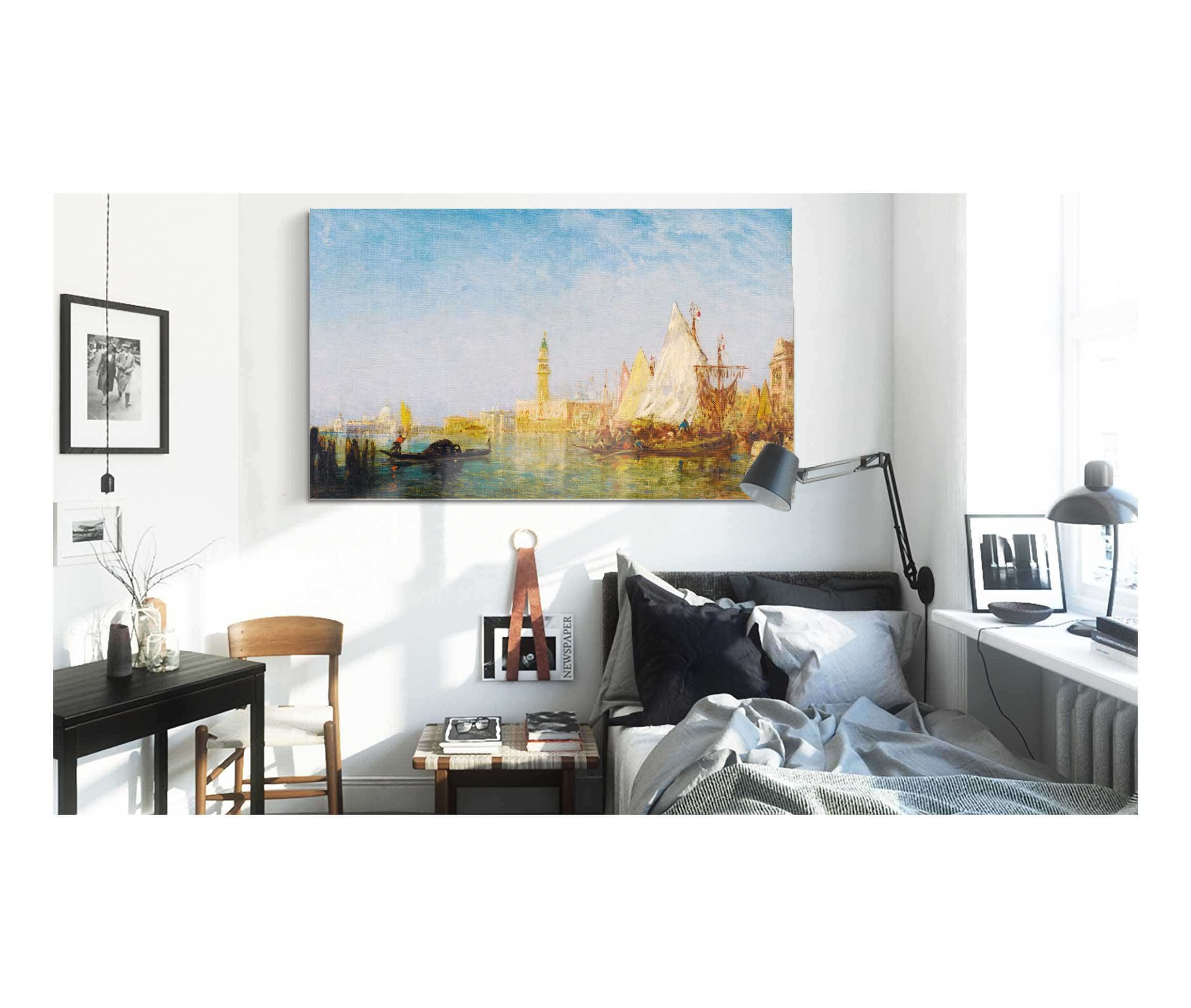 View Of Venice With The Doges Palace by Felix Ziem - Image 7