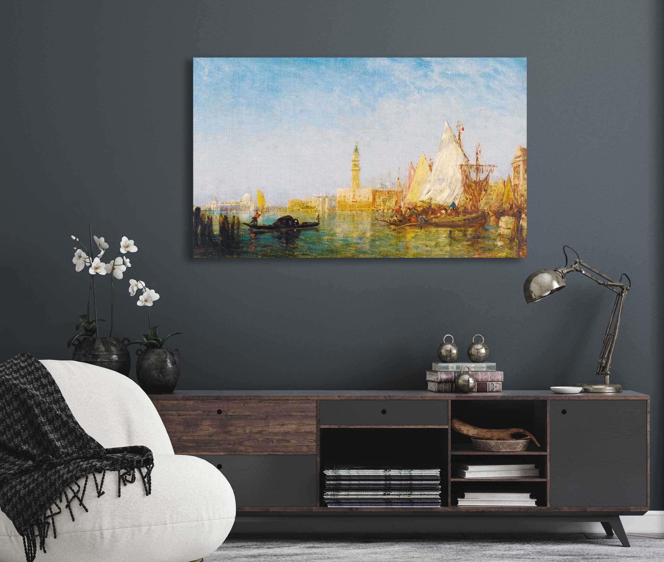 View Of Venice With The Doges Palace by Felix Ziem - Image 9