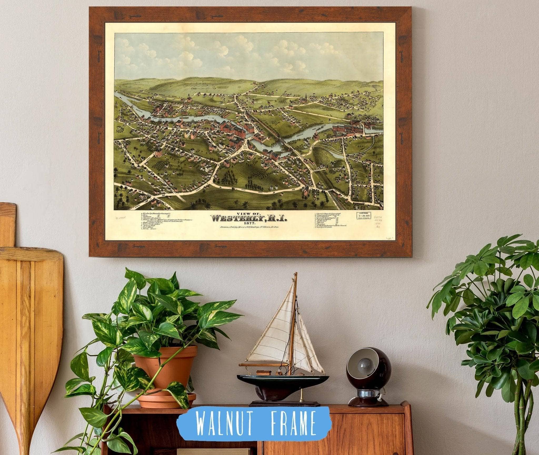 View Of Westerly Ri 1877 State of Rhode Island - Image 4