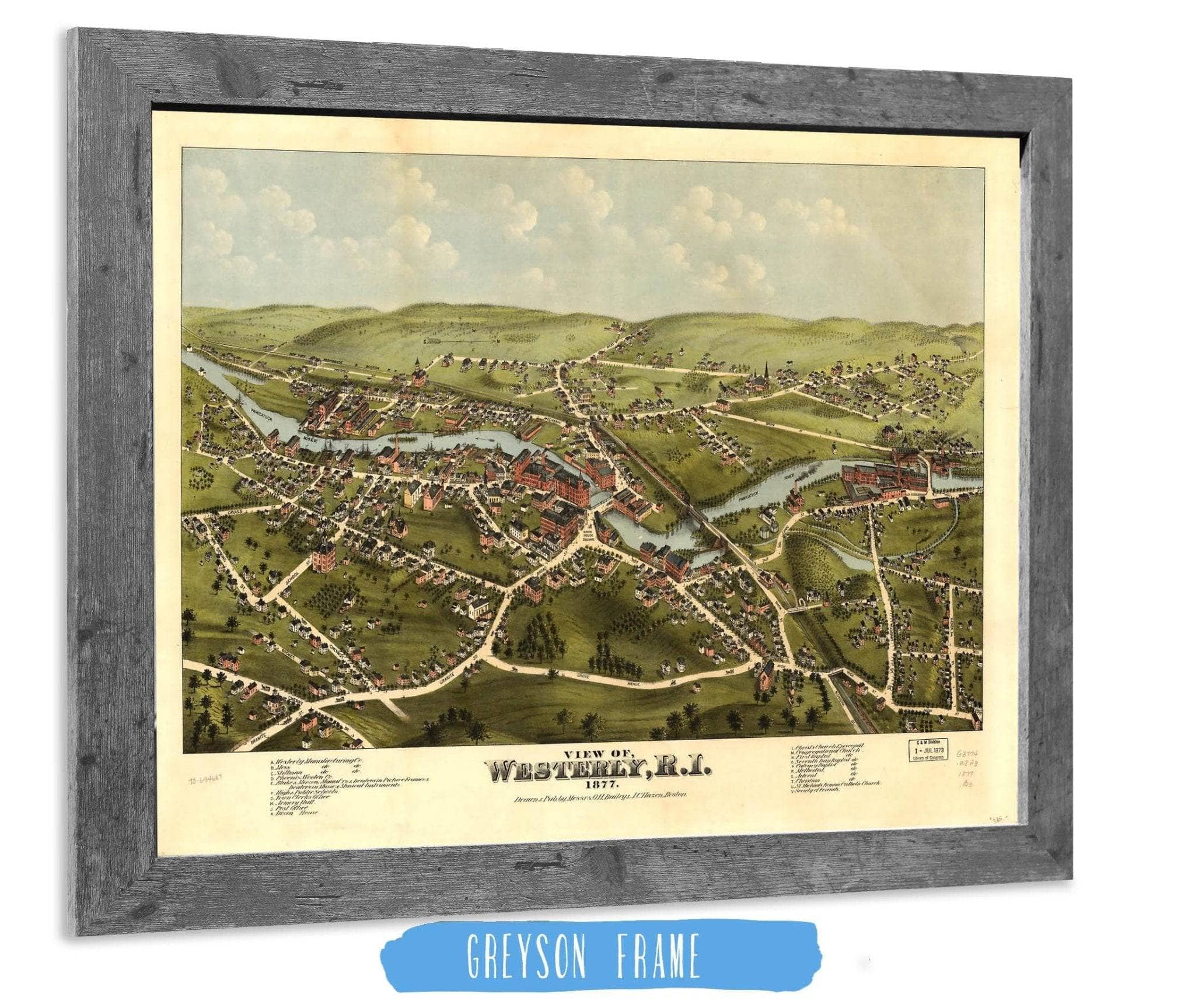 View Of Westerly Ri 1877 State of Rhode Island - Image 6