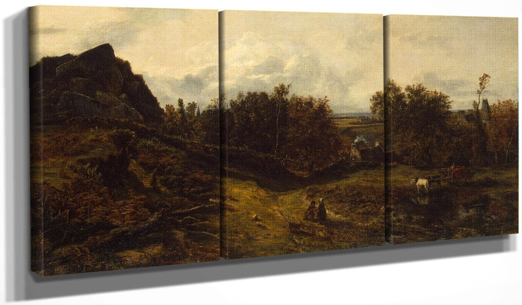 View On The Outskirts Of Granville 1833 By Theodore Rousseau