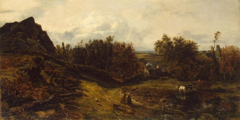 View On The Outskirts Of Granville 1833 By Theodore Rousseau - Image 2