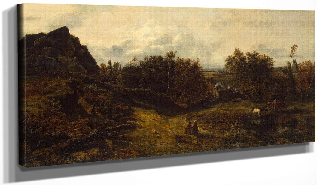 View On The Outskirts Of Granville 1833 By Theodore Rousseau - Image 3