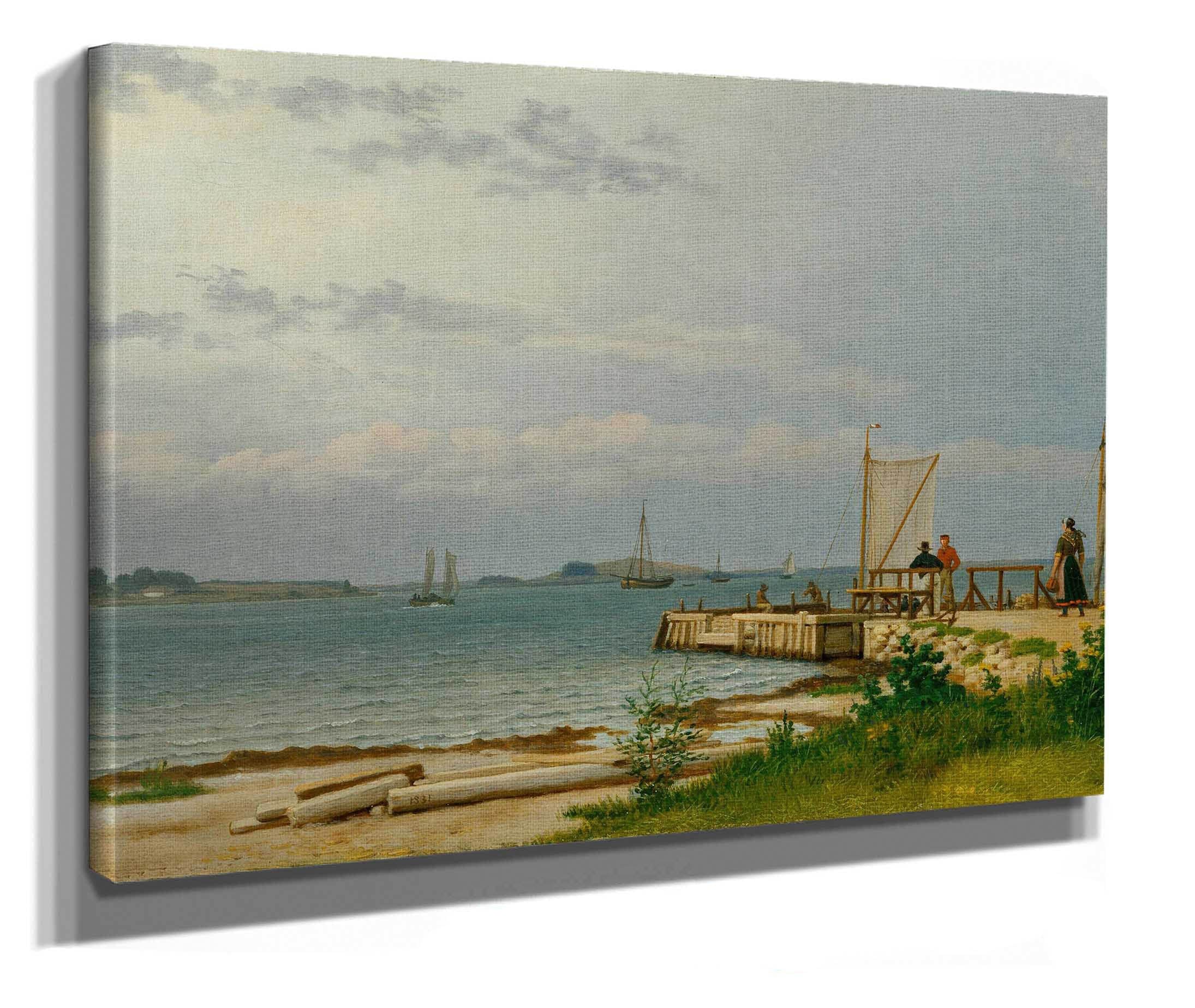 View Towards Koster From The Jetty At Kallehave by Christoffer Wilhelm Eckersberg - Image 2