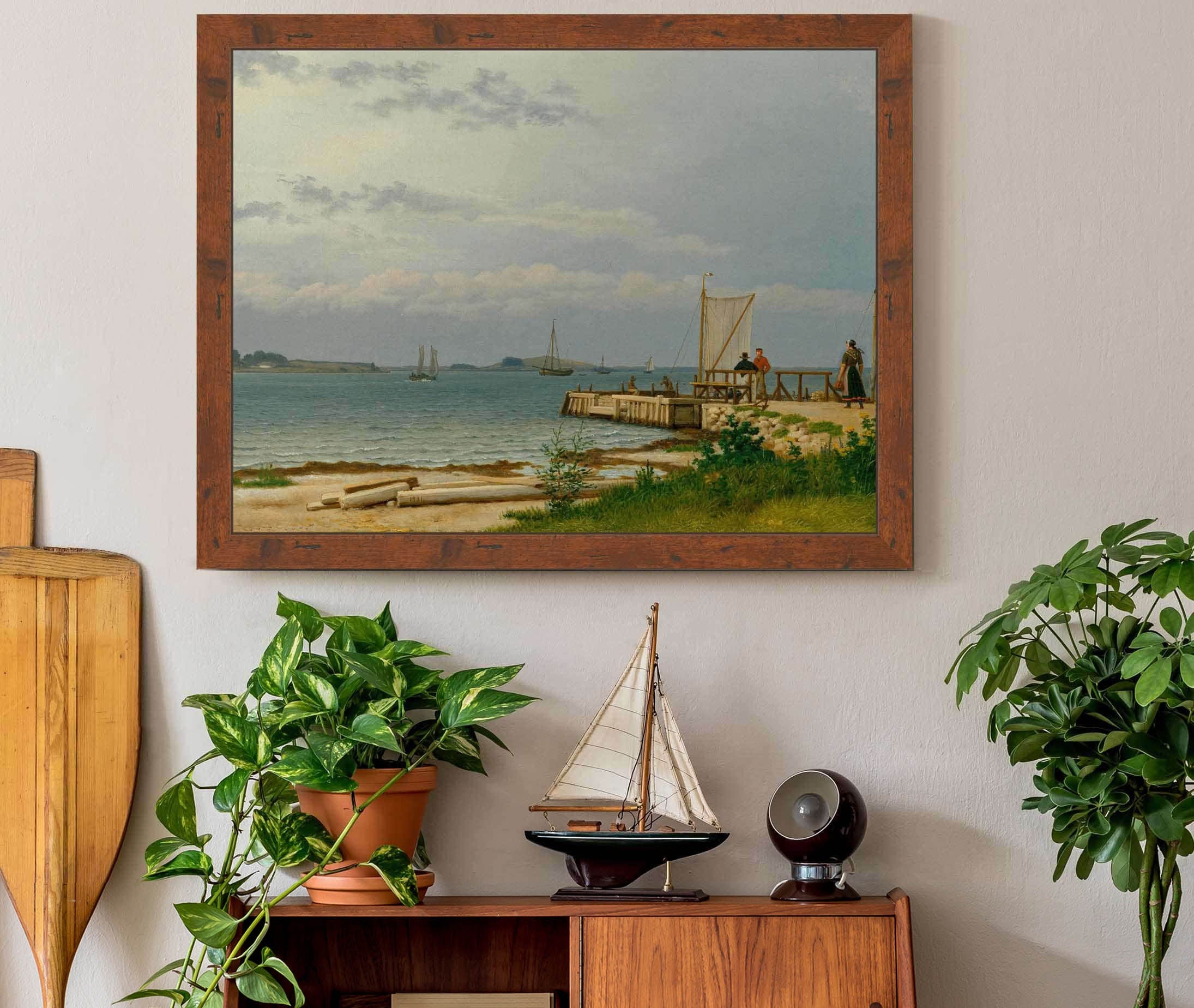 View Towards Koster From The Jetty At Kallehave by Christoffer Wilhelm Eckersberg - Image 3