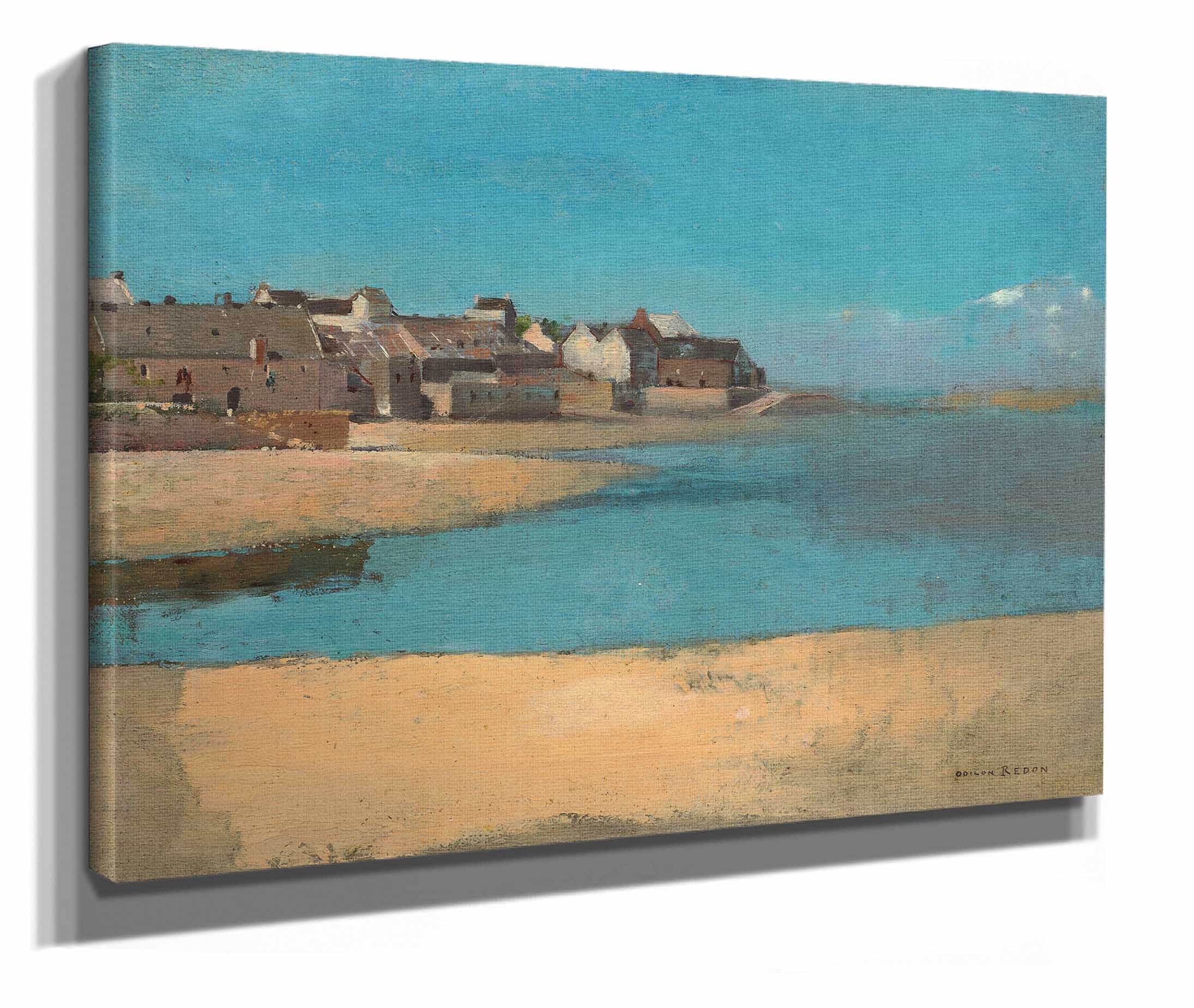 Village By The Sea In Brittany by Odilon Redon - Image 2