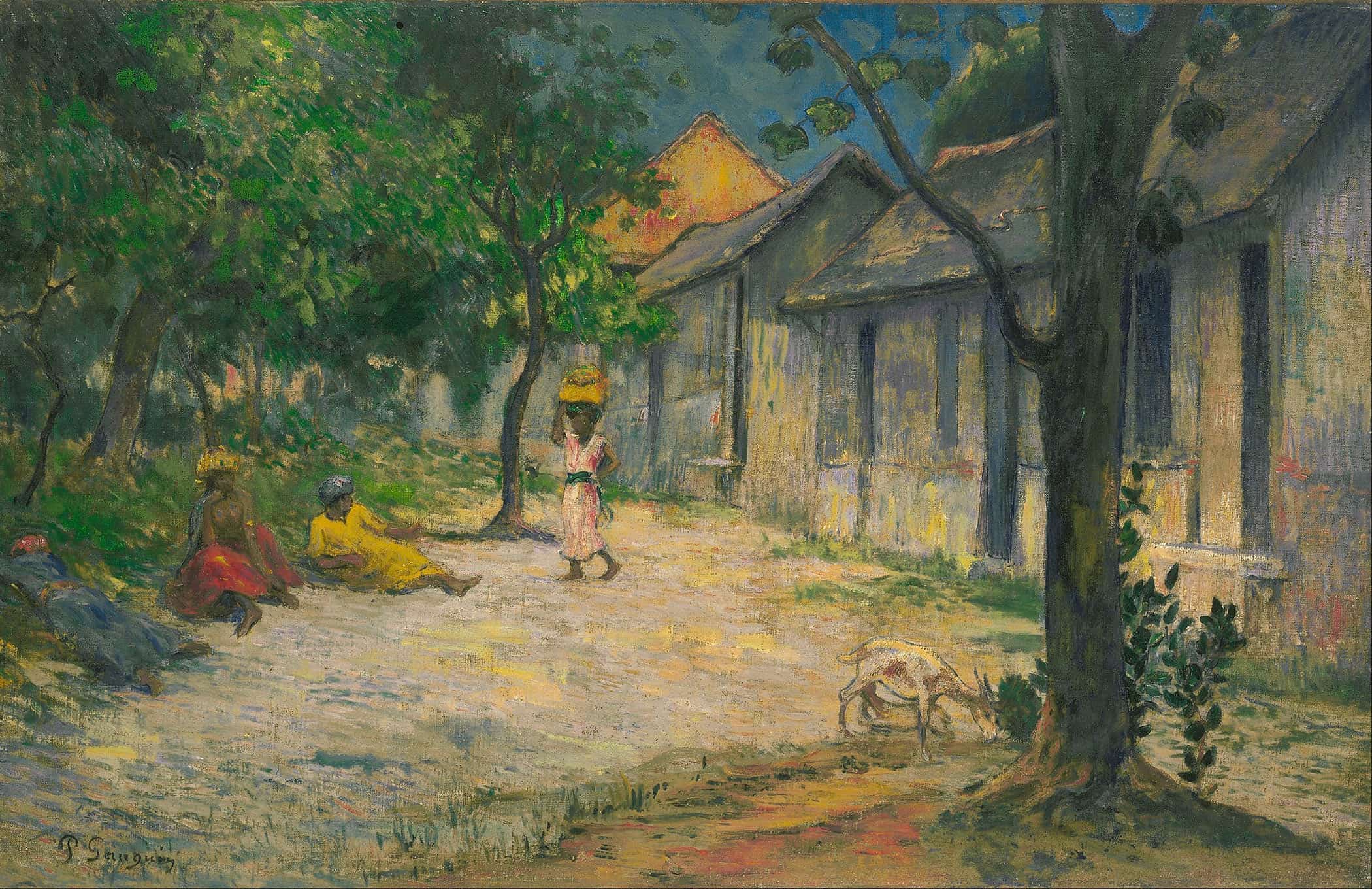 Village In Martinique Femmes Et Chevre Dans Le Village by Paul Gauguin - Image 2