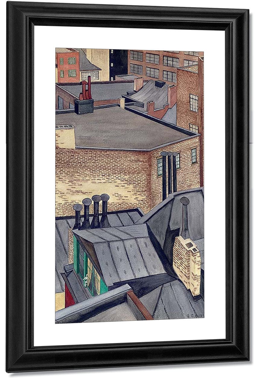 Village Roofs By George Ault - Image 3