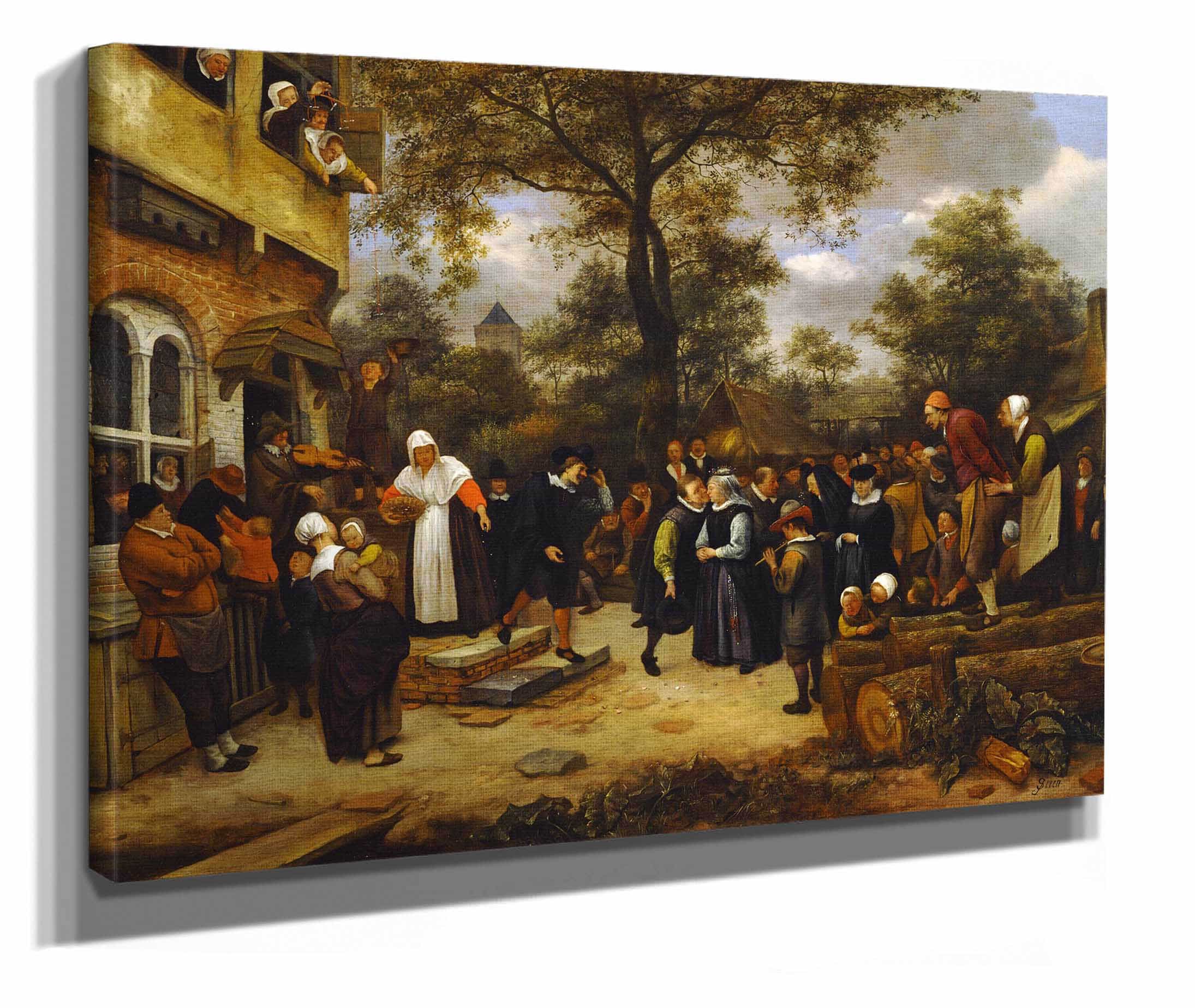 Village Wedding by Jan Steen - Image 2