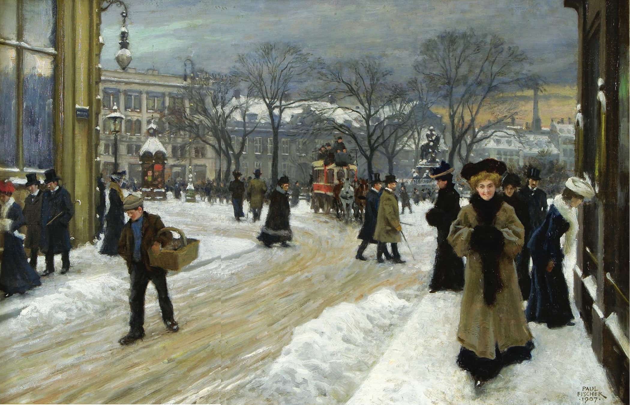 Vinterdag In Kongens Nytorv by Paul Fischer - Image 2