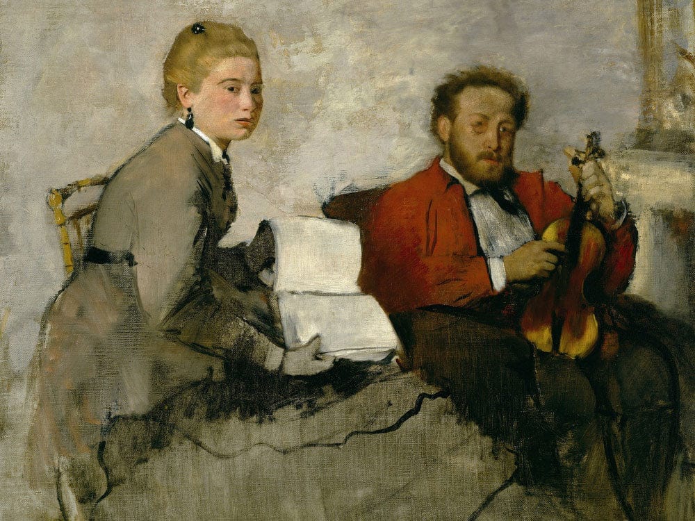 Violinist And Young Woman By Edgar Degas - Image 7