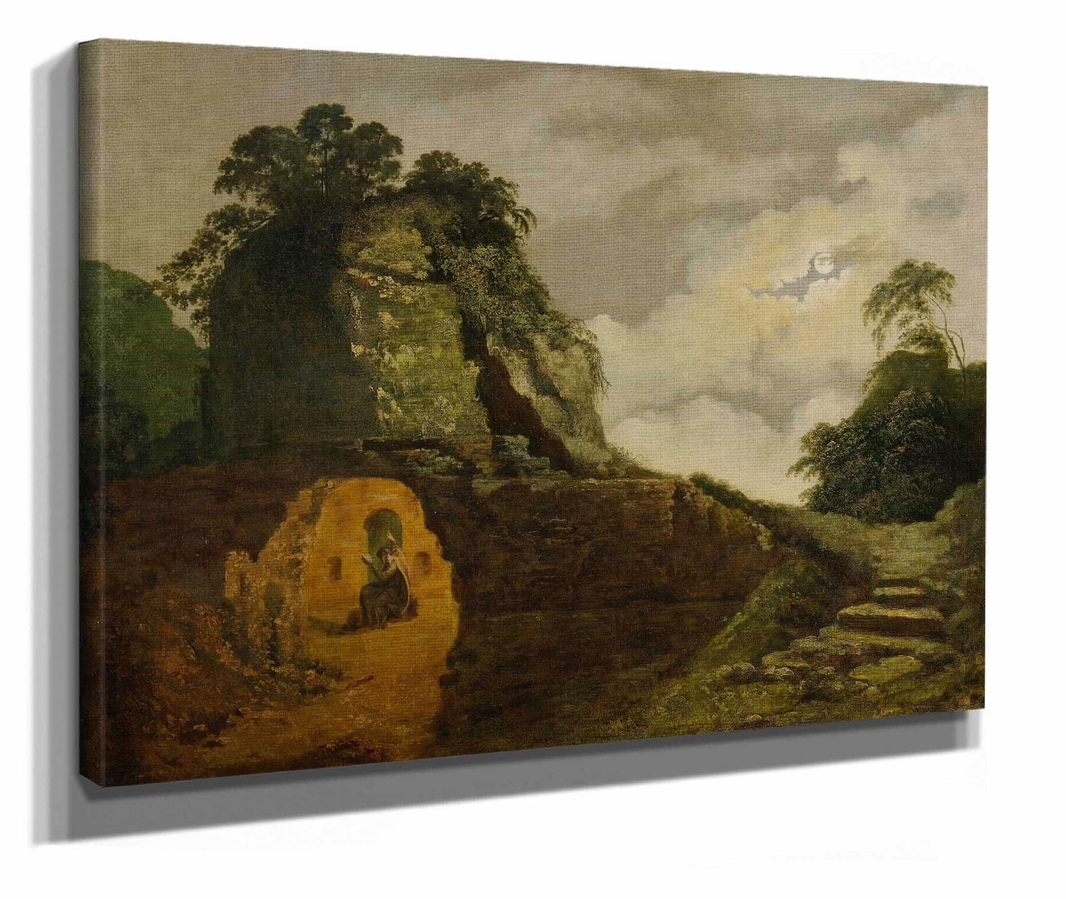 Virgils Tomb By Moonlight With Silius Italicus by Joseph Wright Of Derby - Image 2