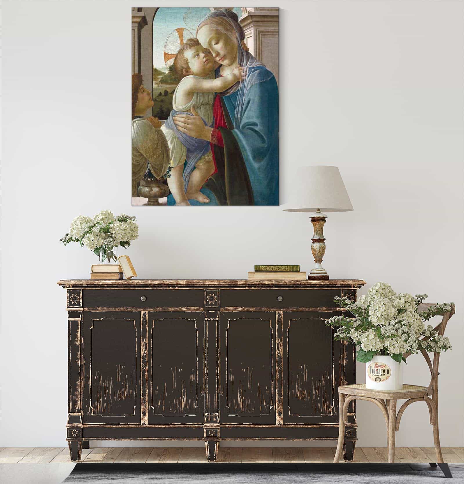 Virgin And Child With An Angel by Sandro Botticelli - Image 4